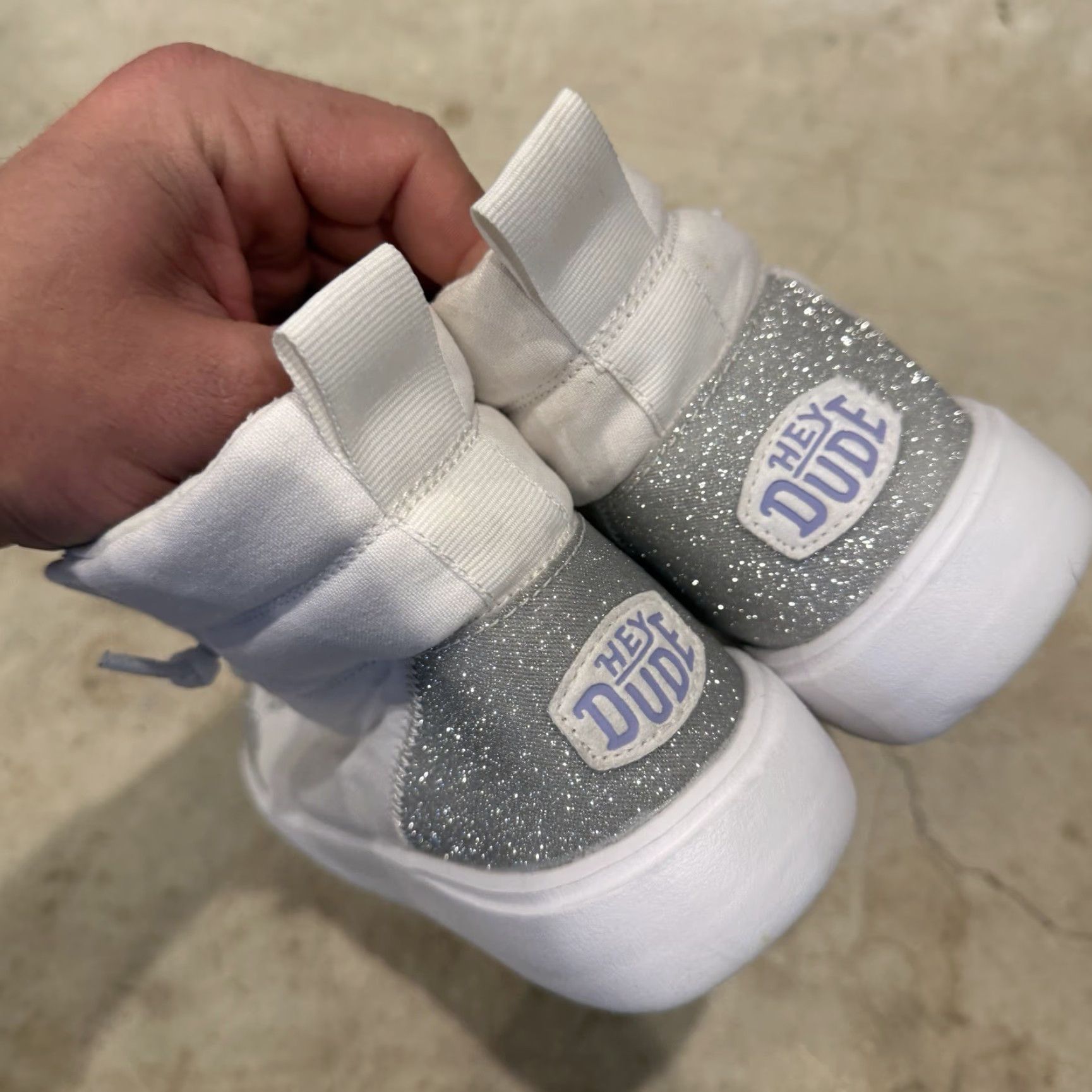 Vintage Hey Dude Cody Hi Sparkle Lace-Up High Top White Size J5 / 5 Womens Shoes Size S / US 4 / IT 40 - 6 Thumbnail