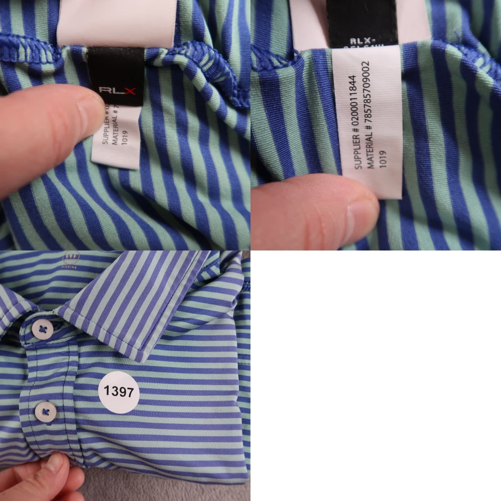 RLX Ralph Lauren RLX Ralph Lauren Polo Shirt Mens L PGA Striped Golf Sport Shirt Size US L / EU 52-54 / 3 - 9 Thumbnail