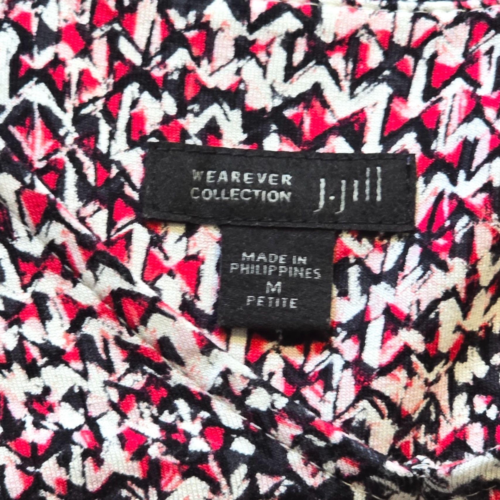 J. Jill J Jill Top Women Medium Petite Red 3/4 Sleeve Button Back Wearever Career Casual Shirt Size M / US 6-8 / IT 42-44 - 3 Thumbnail