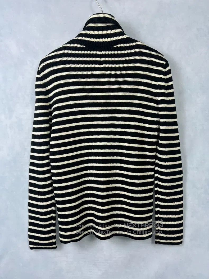 Saint Laurent Paris Saint Laurent Paris Black and White Striped Turtleneck Swe Size US XS / EU 42 / 0 - 2 Thumbnail