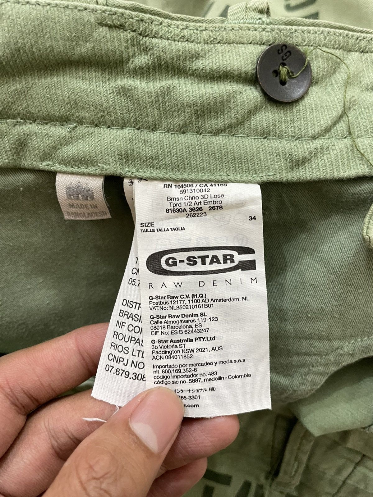 G-Star 2000s G-Star Shorts Pants Artbasic Japan Brand Y2K Size US 35 - 6 Thumbnail