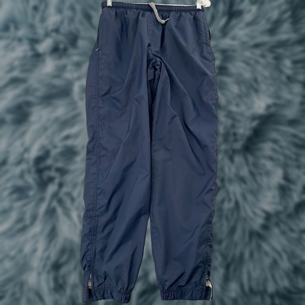 Nike VINTAGE Nike Pants Adult Medium Blue Lined Jogger Pockets Swoosh Logo Mens M 90s Size US 31 - 1 Thumbnail