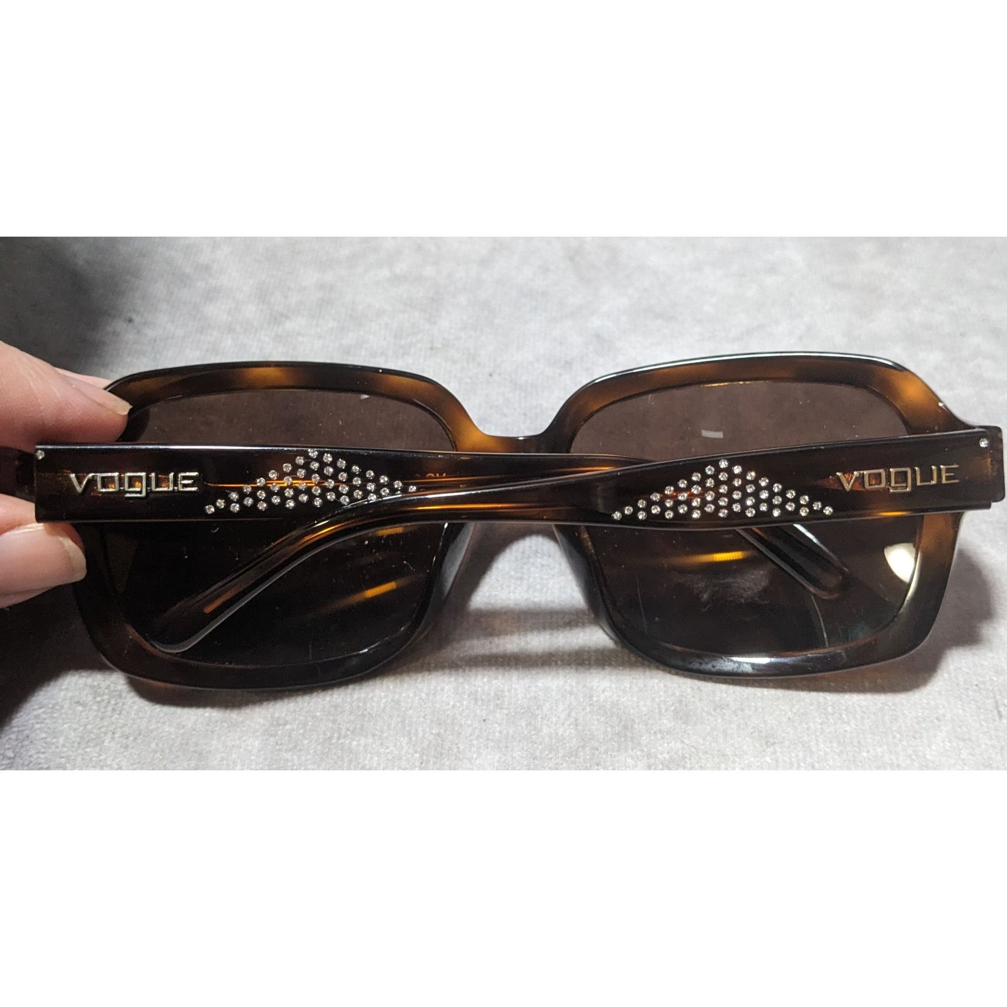 Vogue Vogue Rhinestone Glam Tortoise Sunglasses Size ONE SIZE - 5 Thumbnail