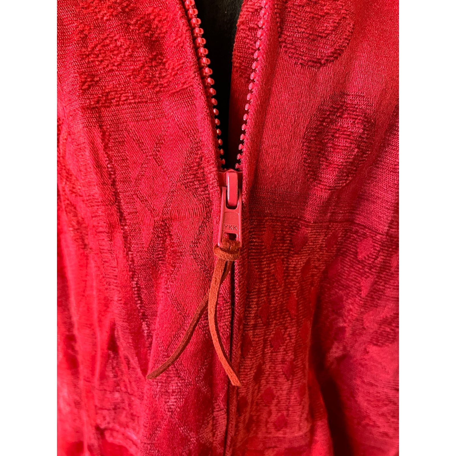 Other DressBarn Red Floral Holiday Jacket Size M, Suede-Feel Size M / US 6-8 / IT 42-44 - 4 Thumbnail