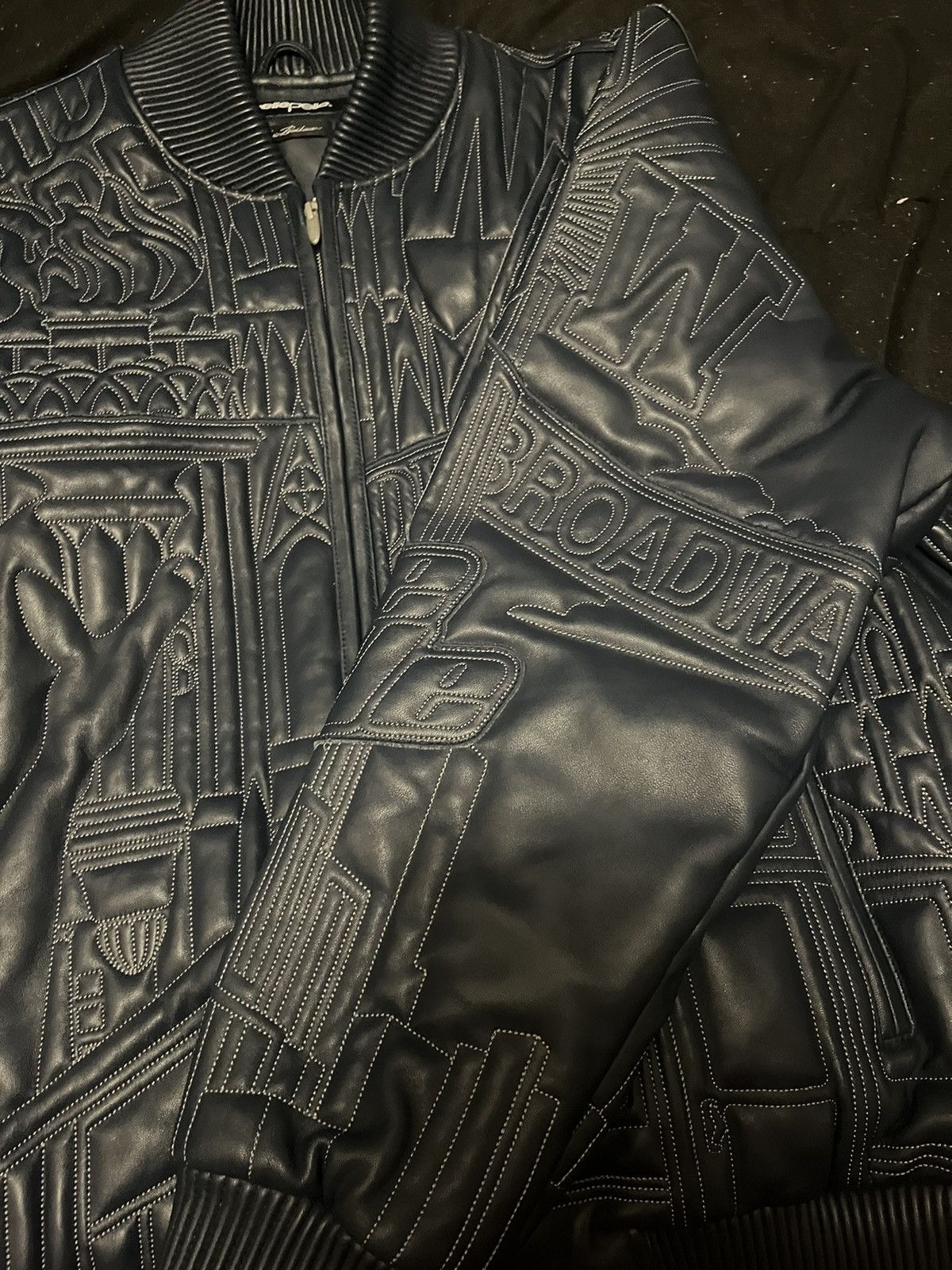 Ev Bravado Who Decides War X Pelle Pelle NY 2 Vegas Leather Jacket Size US XXL / EU 58 / 5 - 5 Thumbnail