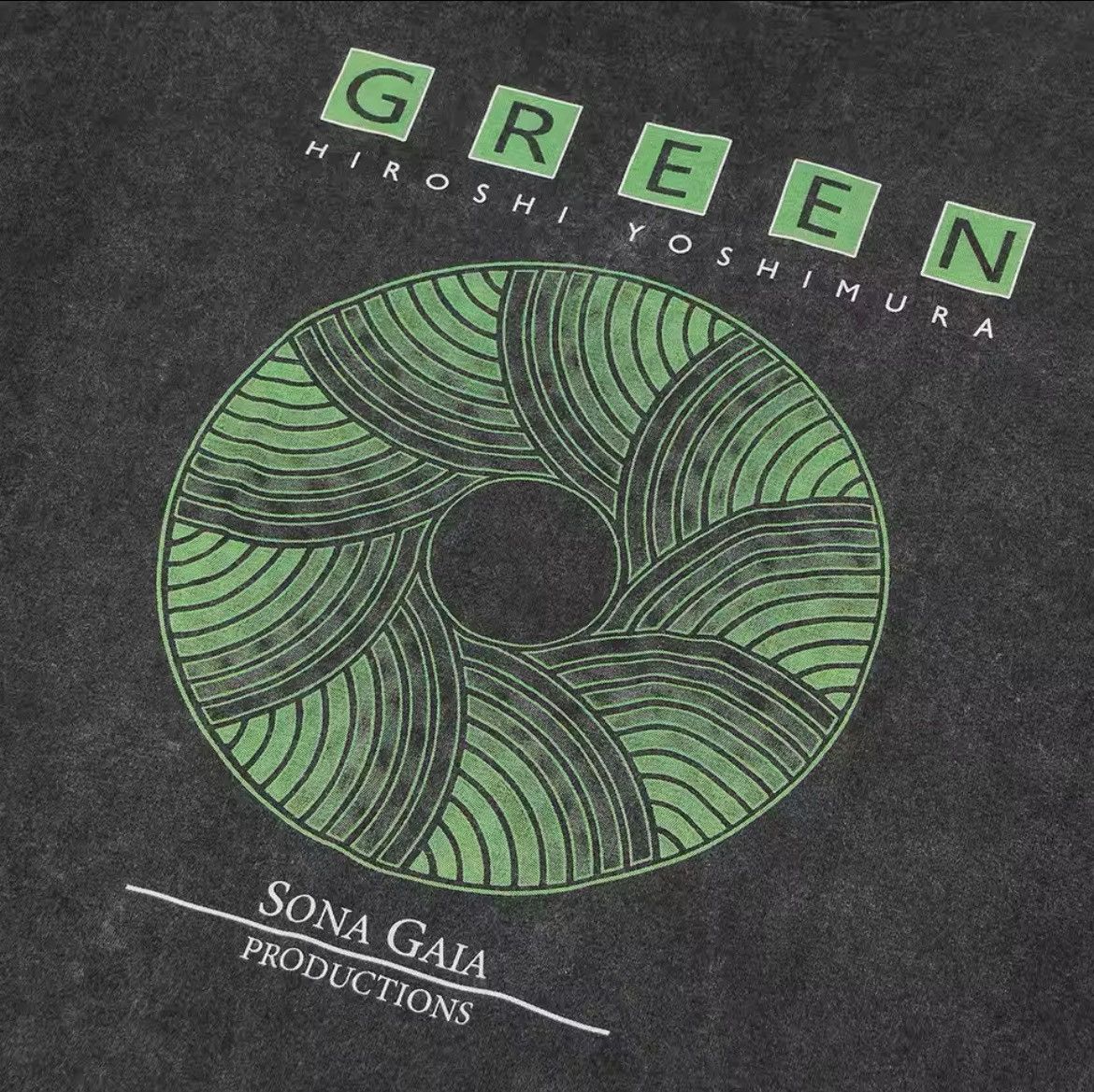 Japanese Brand × Vintage Hiroshi Yoshimura Green Graphic Printed Cotton Tshirt Size US L / EU 52-54 / 3 - 3 Thumbnail