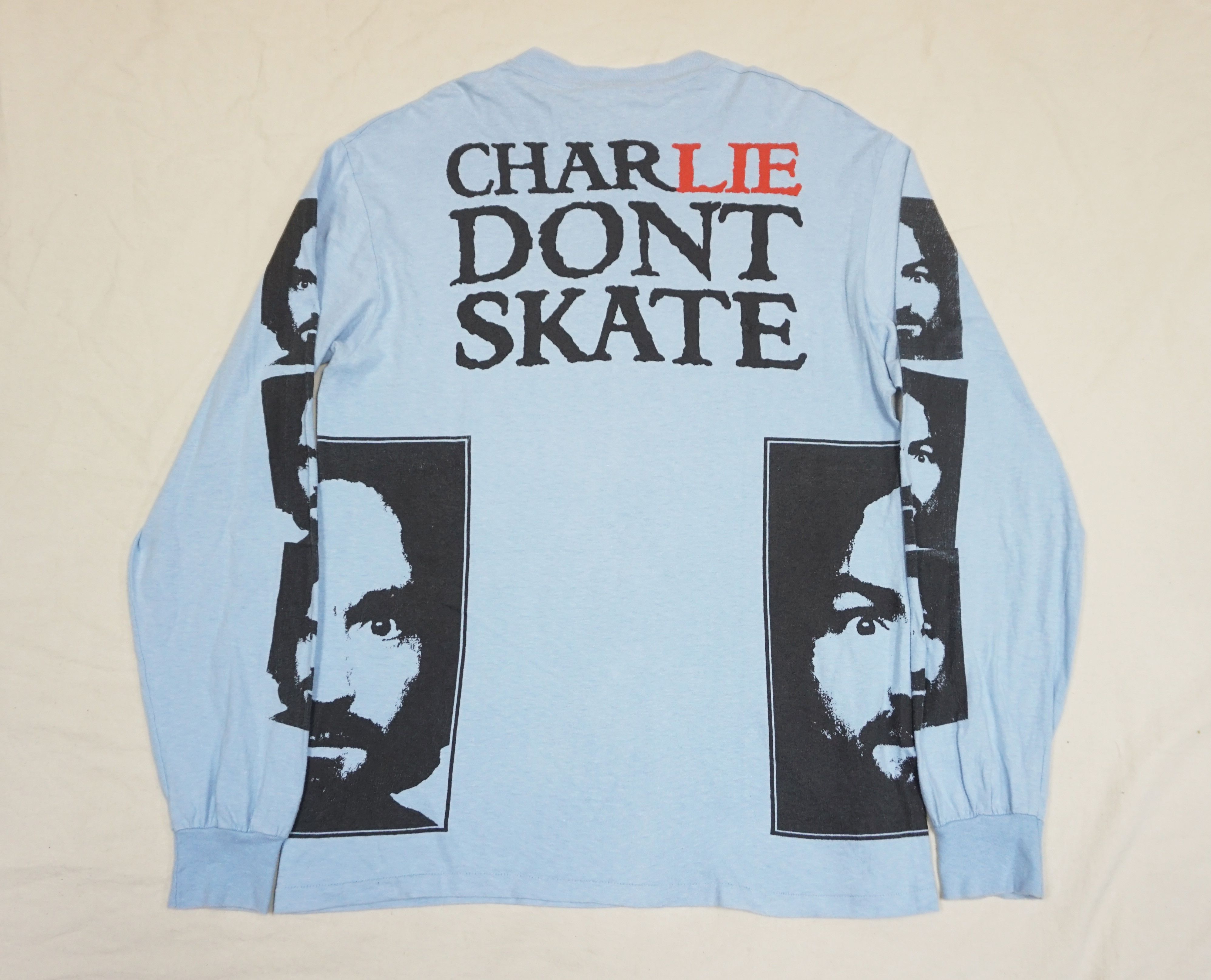 Band Tees × Vintage 90's Charlie Manson "Charlie Dont Skate" L/S Shirt Size US L / EU 52-54 / 3 - 4 Thumbnail