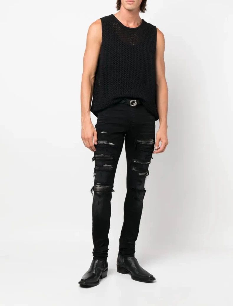 Amiri Amiri ripped vintage distressed skinny jeans Size US 32 / EU 48 - 7 Thumbnail