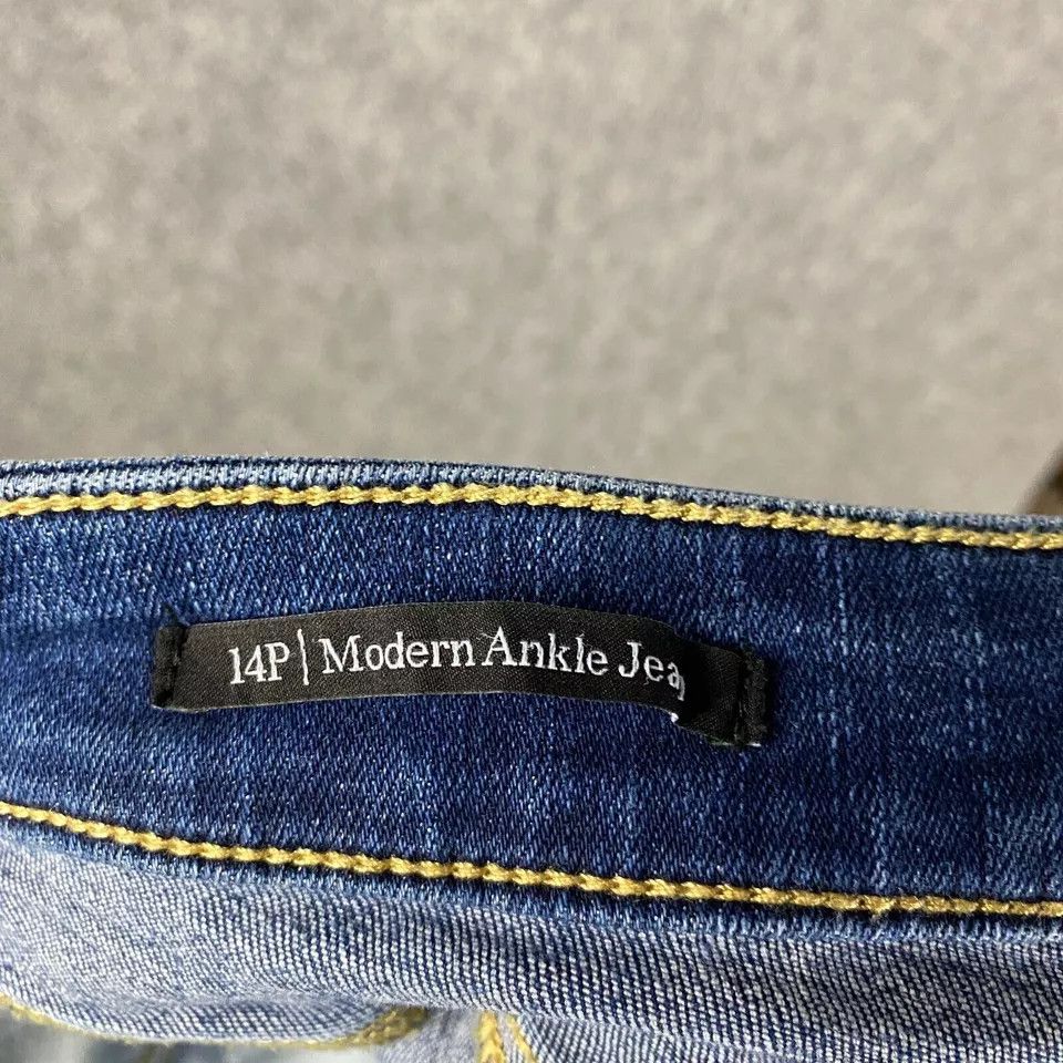 Talbots Talbots Jeans Women's 14P Modern Ankle Denim Stretch Cotton Size 36" / US 14 / IT 50 - 8 Thumbnail