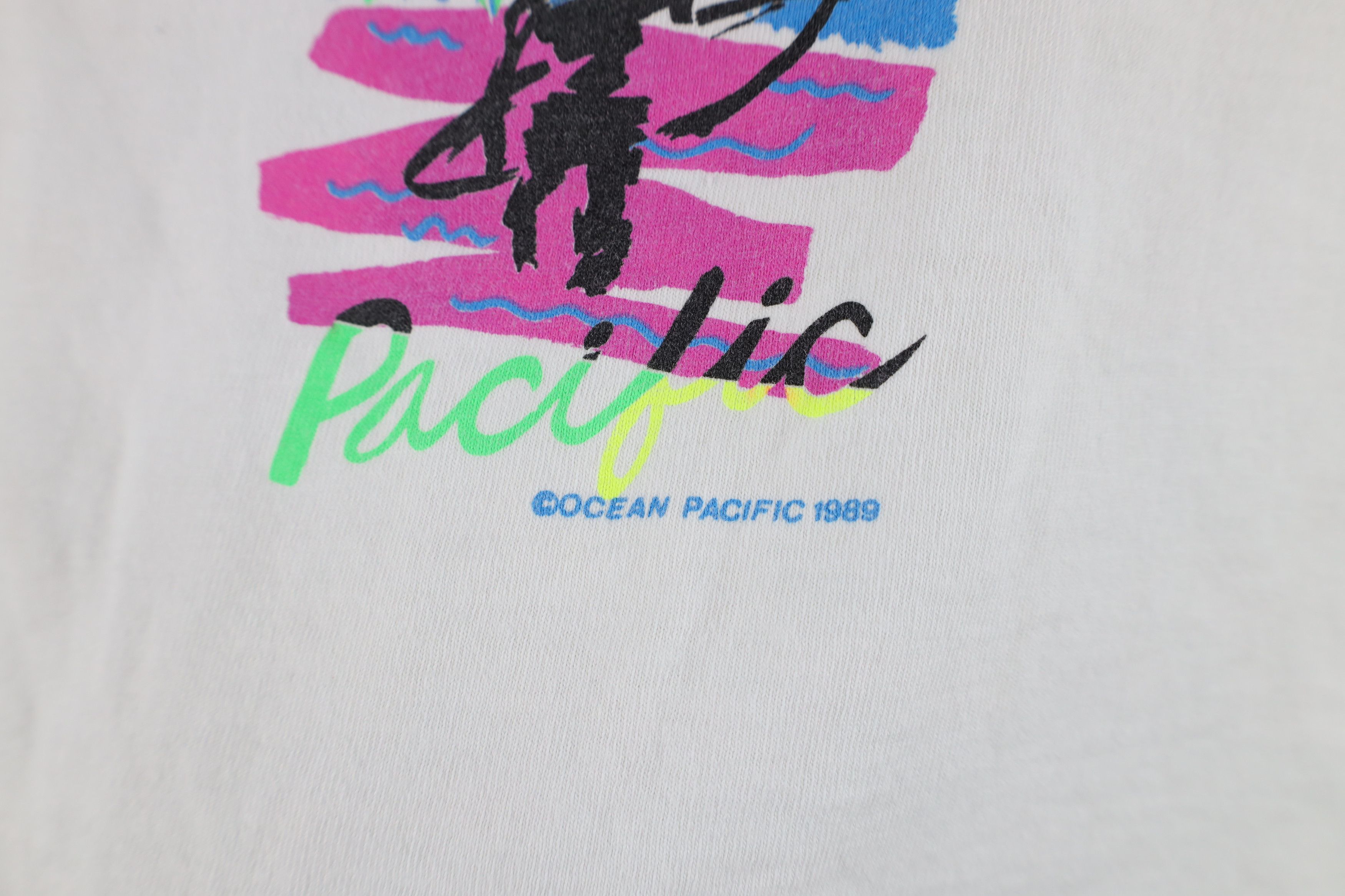 Ocean Pacific Vintage 80s Ocean Pacific Surfing Short Sleeve T-Shirt USA Size ONE SIZE - 5 Thumbnail