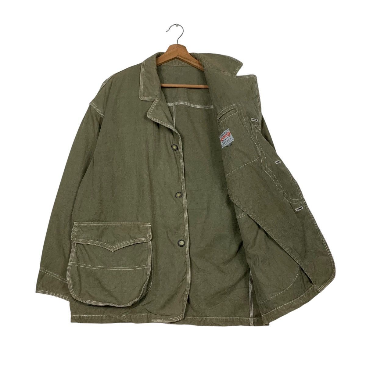 Japanese Brand COUNTYNAP Three Pocket Worker Green Chore Jacket #2372-C106 Size US M / EU 48-50 / 2 - 7 Thumbnail