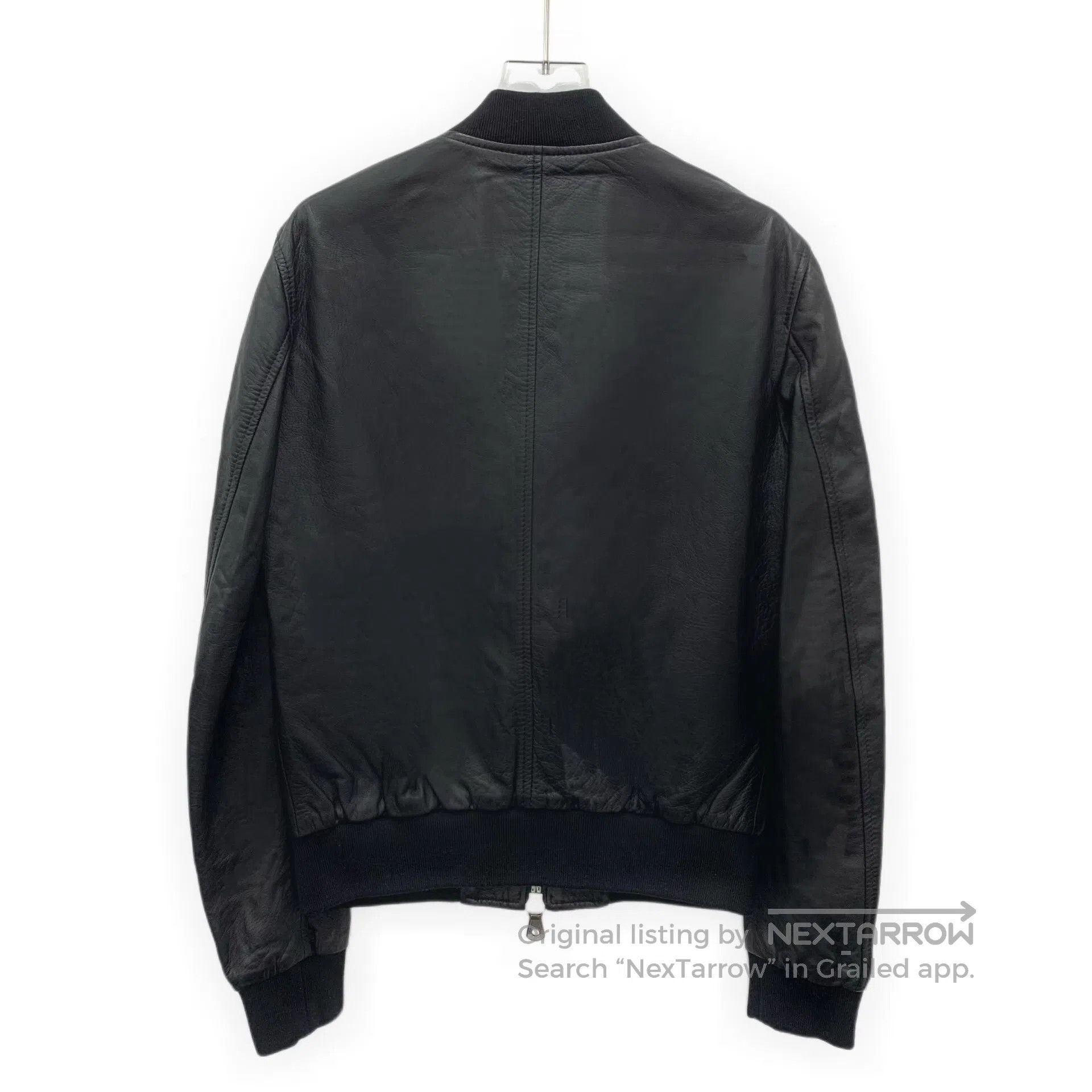 Dolce & Gabbana Dolce Gabbana Black lamb leather stand collar zip long-sle Size US S / EU 44-46 / 1 - 2 Thumbnail