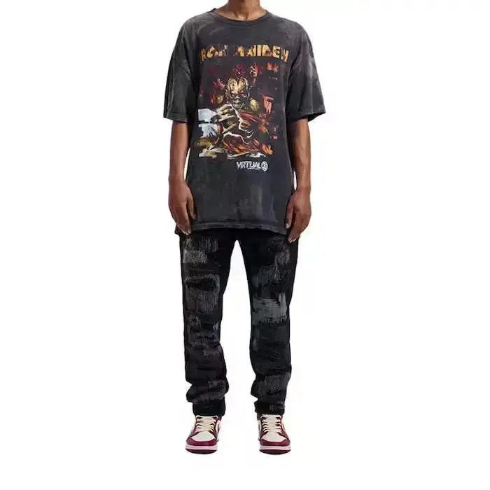 Japanese Brand × Jean Black Distressed Denim Jeans Size US 32 / EU 48 - 2 Thumbnail