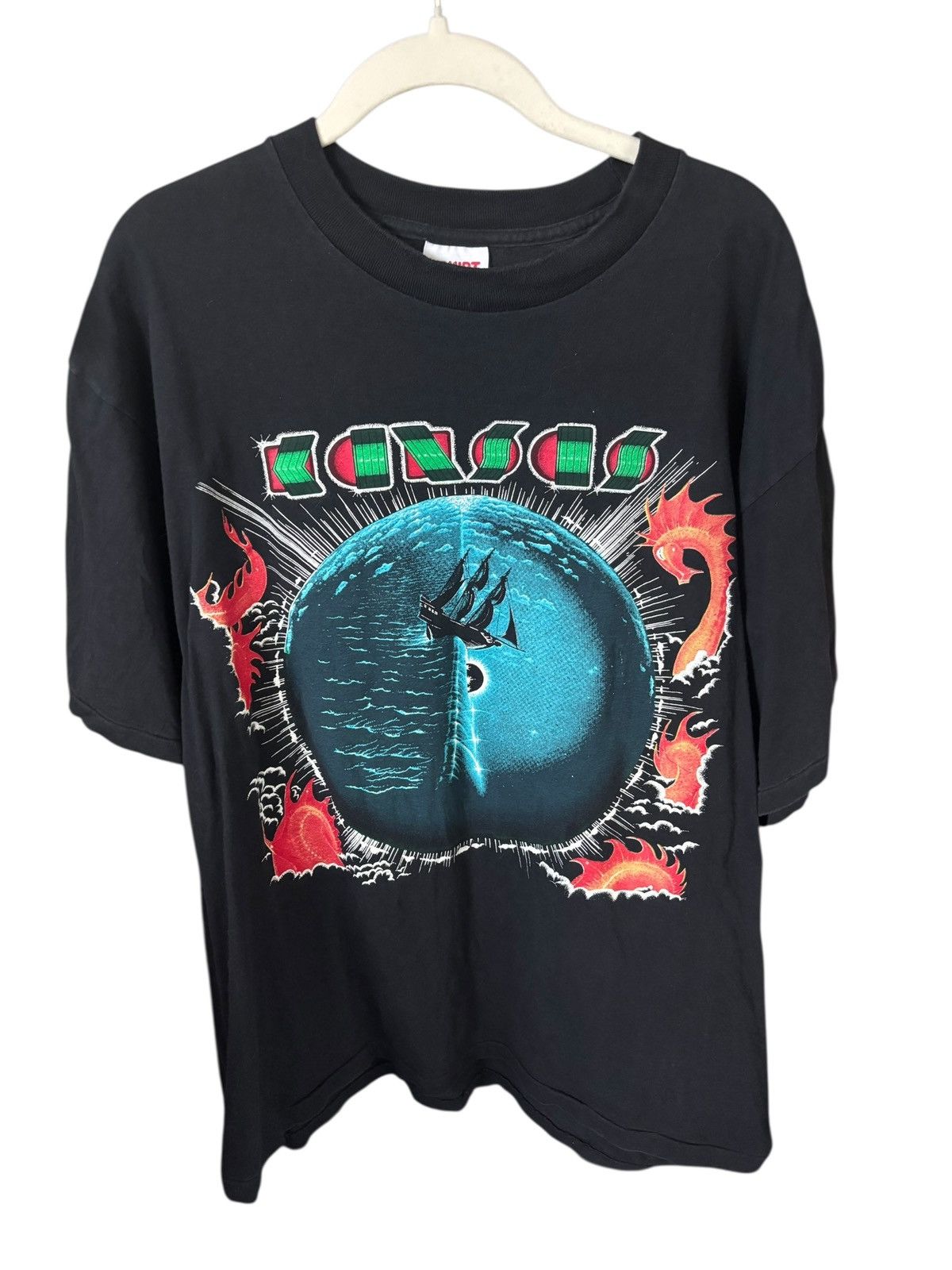 Band Tees Vintage 90's Kansas Single Stitch Band Tee Size US XL / EU 56 / 4 - 1 Thumbnail