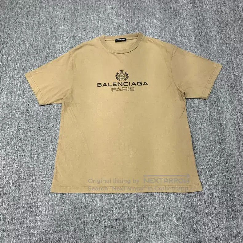 Balenciaga Balenciaga Khaki Color Wheat Crown Short Sleeve Size US S / EU 44-46 / 1 - 1 Thumbnail