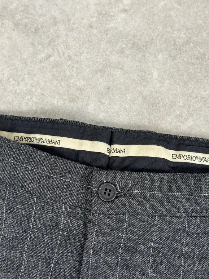 Emporio Armani AW2003 Emporio Armani Grey Wool Striped Classy Pants Size US 34 / EU 50 - 10 Thumbnail