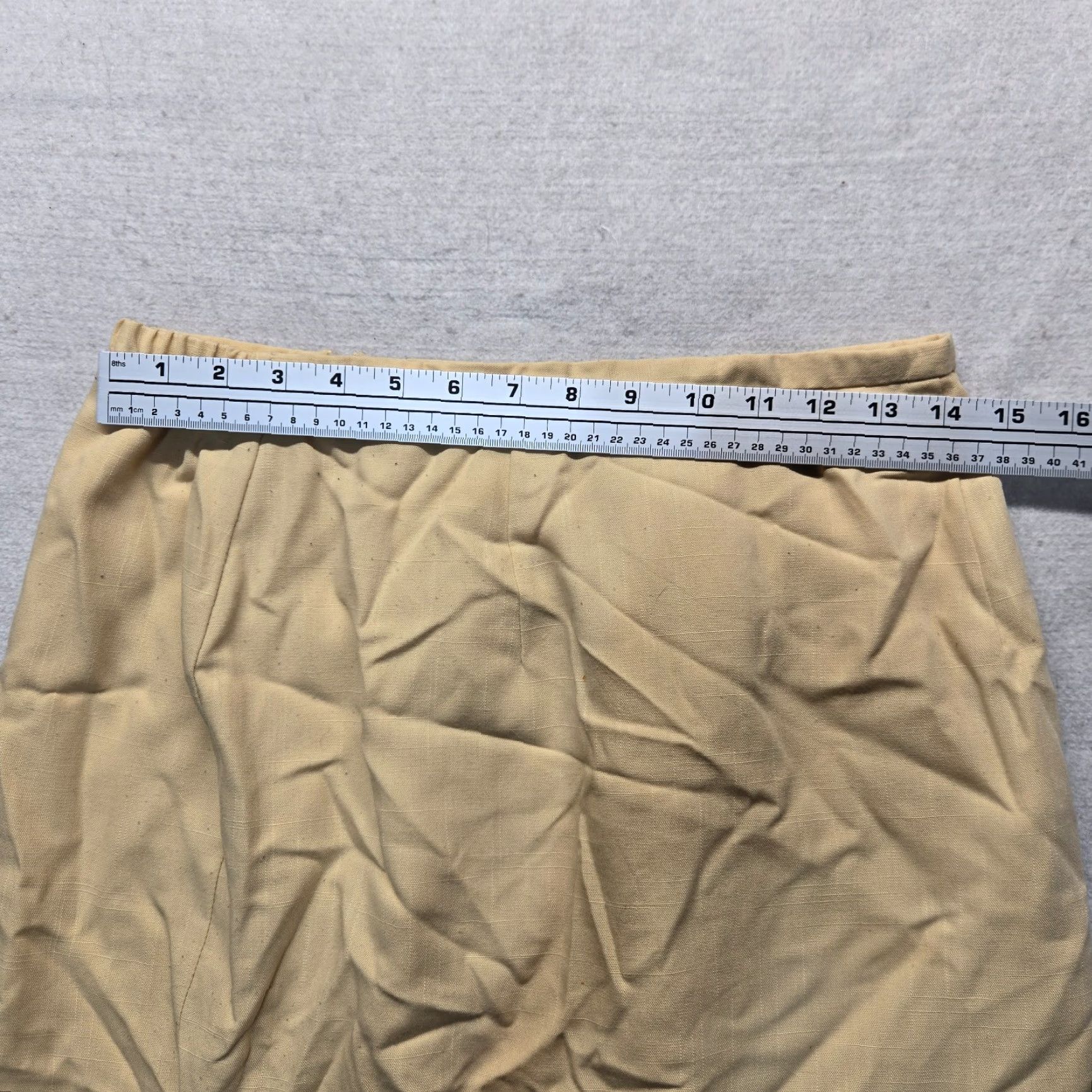 Worthington Worthington Skirt Adult Women Size 12 Yellow Business Pencil Short Women Size 34" / US 12 / IT 48 - 3 Thumbnail