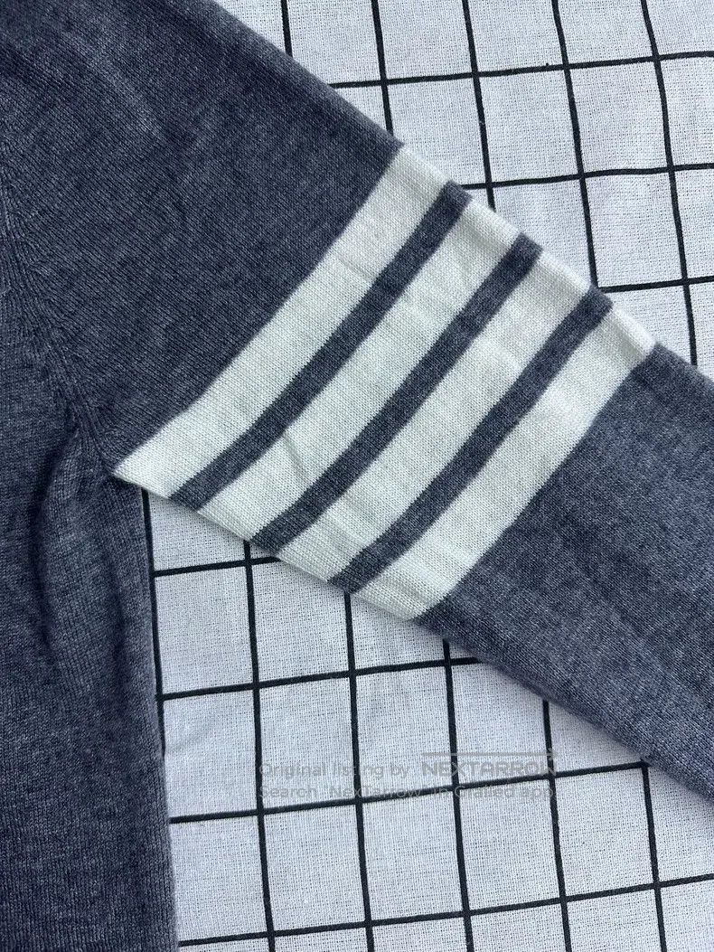 Thom Browne Thom Browne Gray wool sweater Size US L / EU 52-54 / 3 - 3 Thumbnail