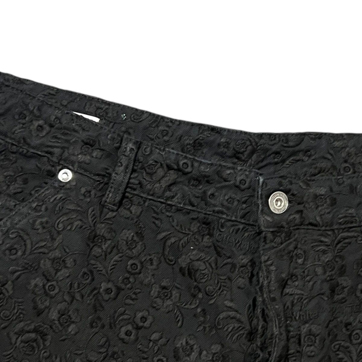 Off-White Off White 23SS Flower Embroidery Carpenter Flare Denim Black Size US 44 / EU 60 - 3 Thumbnail
