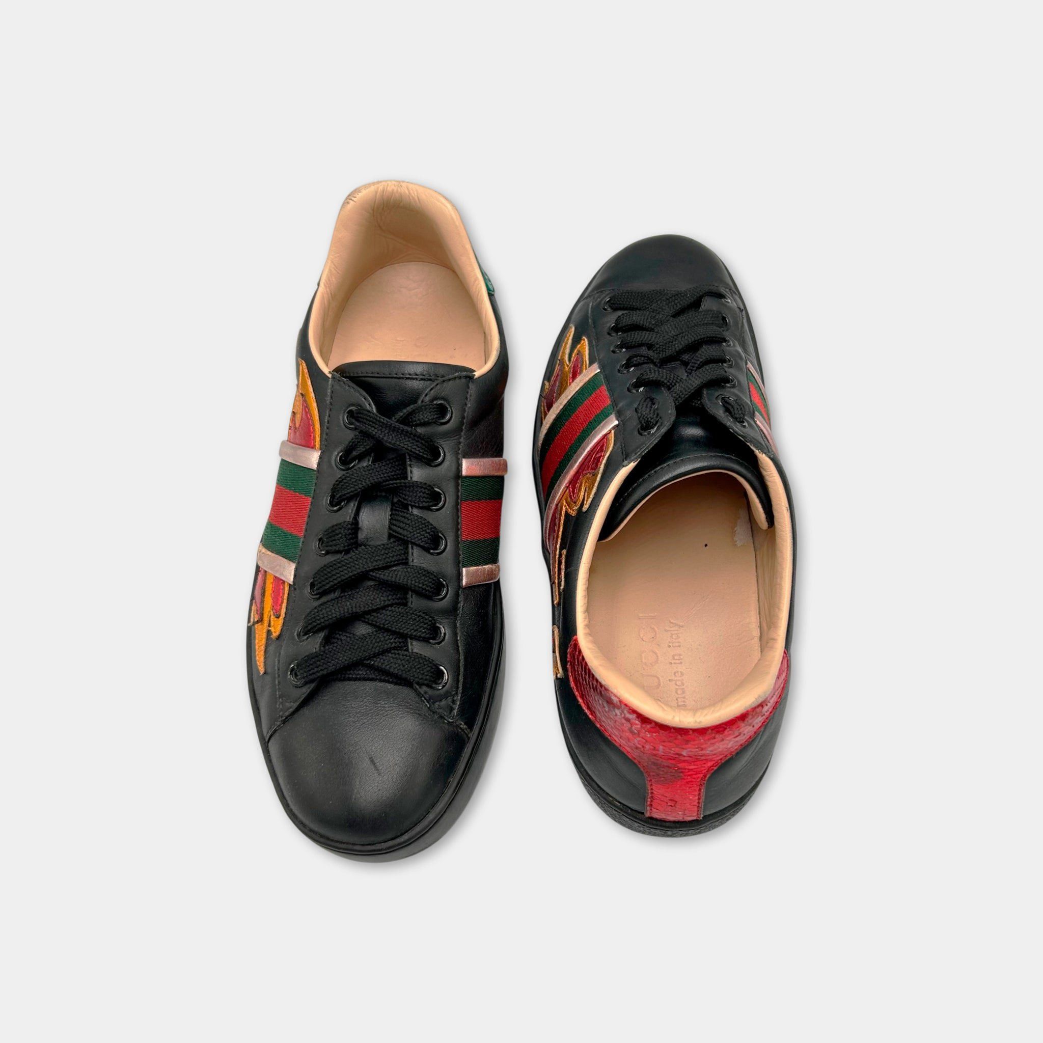 Gucci 2016 Gucci Ace Flames Sneakers Size US 8 / EU 41 - 4 Thumbnail