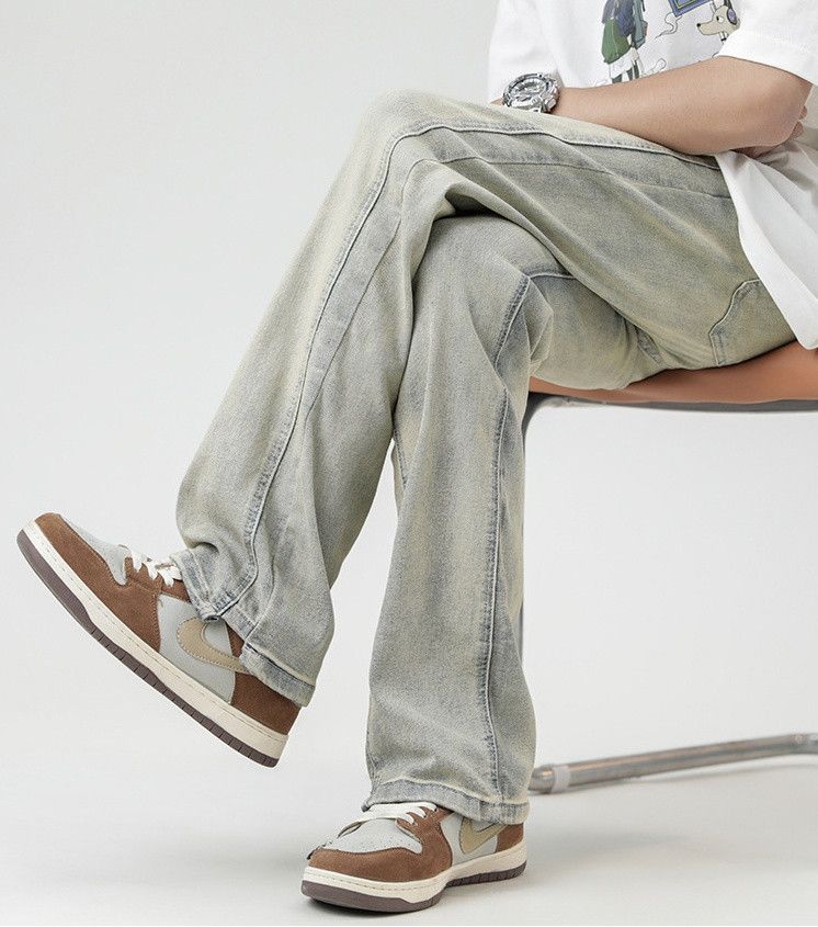 Japanese Brand × Jean Washed straight distressed casual bootcut jeans Size US 32 / EU 48 - 4 Thumbnail