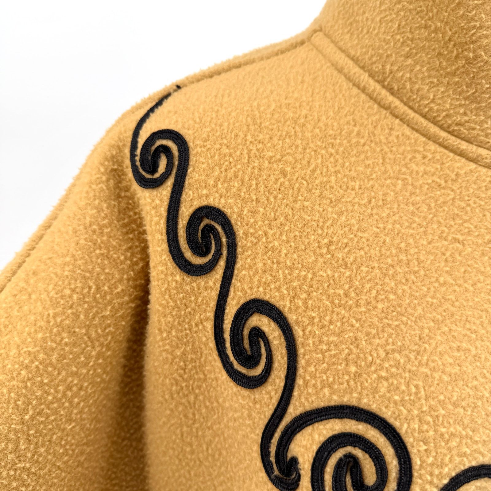 Lord & Taylor Vintage 90s Camel Embroidered Mock Neck Poncho Cape Size ONE SIZE - 3 Thumbnail