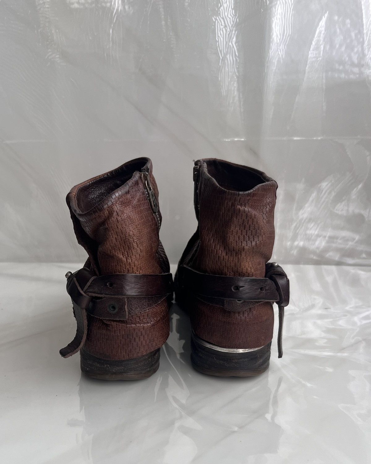 A.S.98 As 98 Airstep Zipper Boho Biker brown distressed boot Size US 8 / IT 38 - 8 Thumbnail