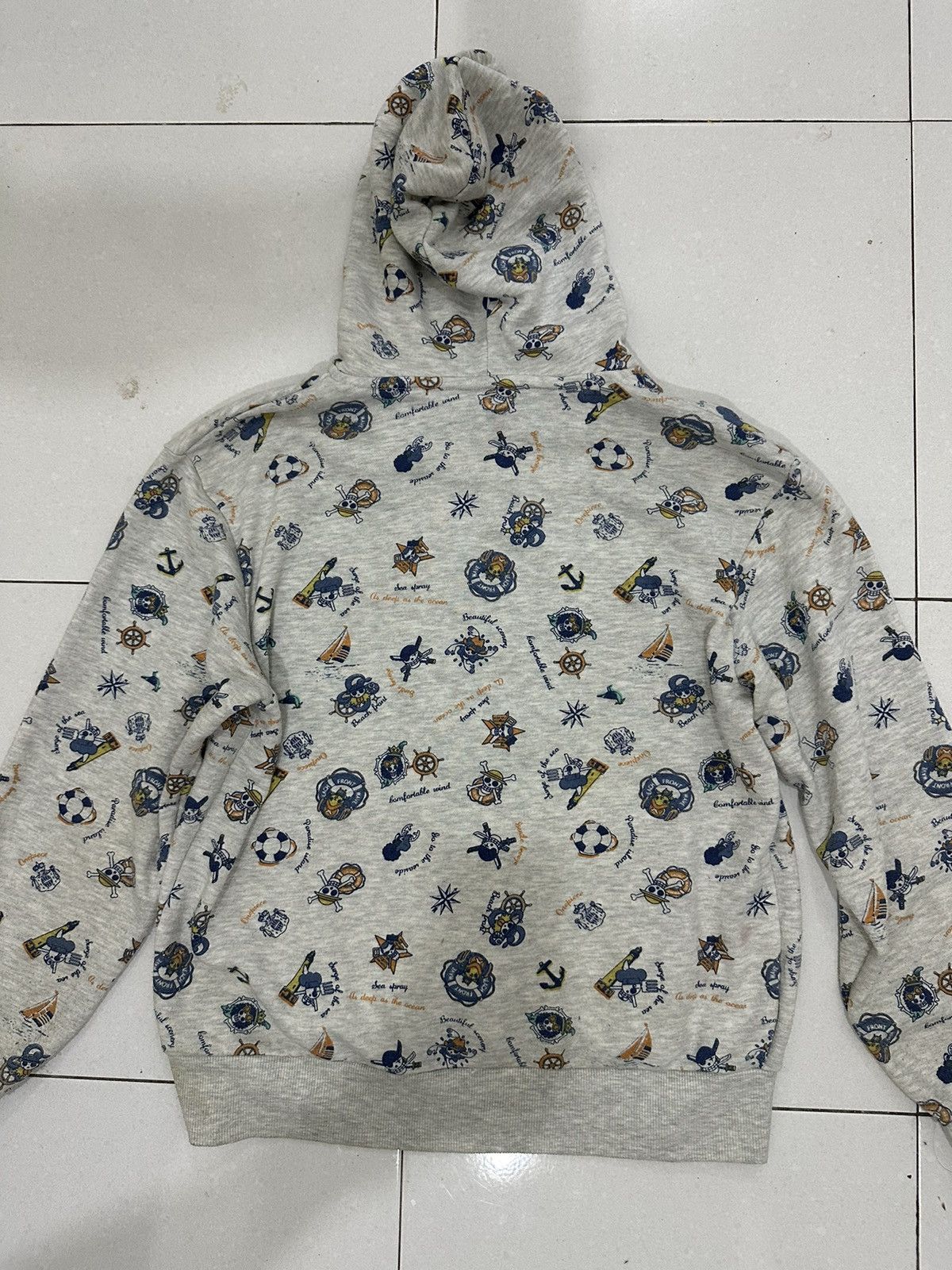 One Piece VTG Full Print One Piece Zipper Hoodie Size US L / EU 52-54 / 3 - 9 Thumbnail