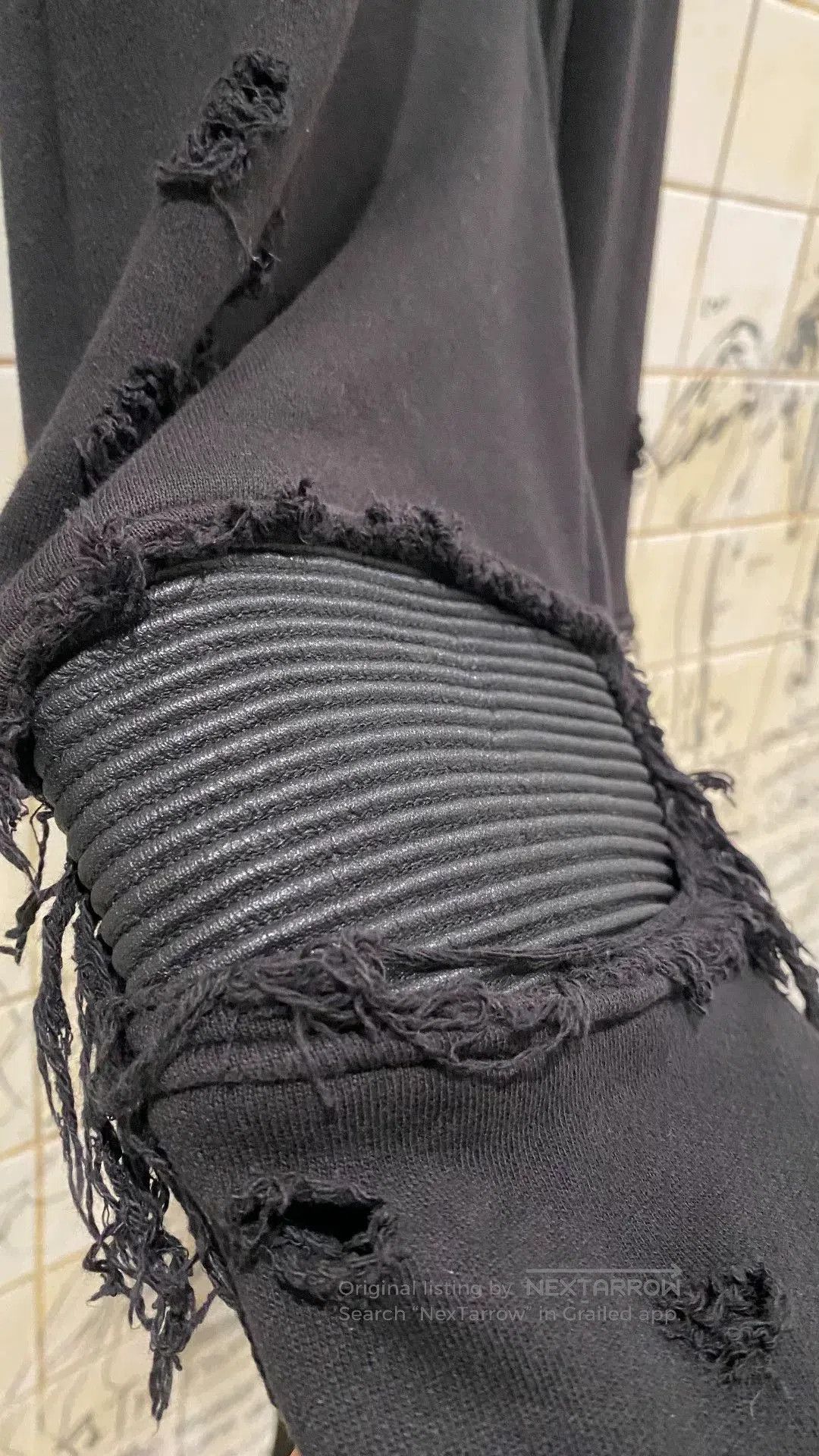 Amiri Amiri Distressed Zippered Sweatpants. Size US 26 / EU 42 - 4 Thumbnail