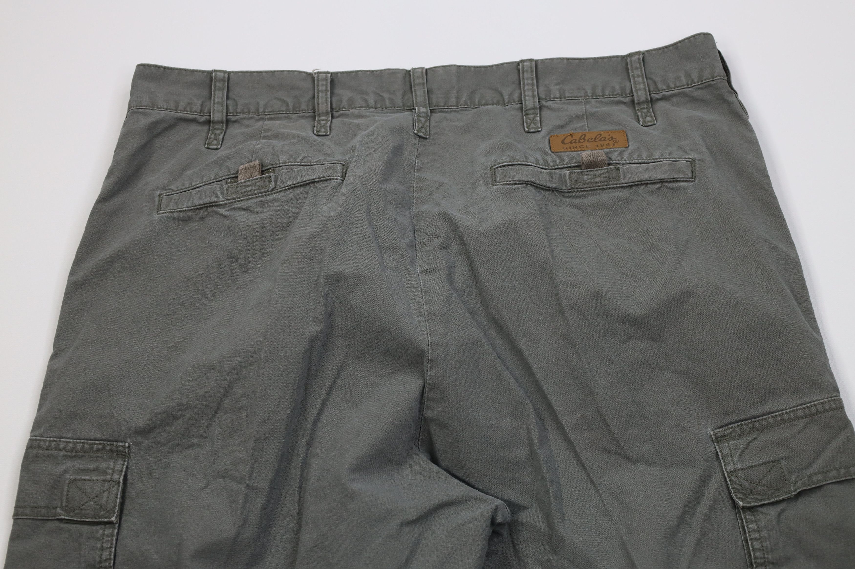 Cabelas Vintage 90 Y2K Cabelas Wide Leg Cargo Pants Green Cotton Size US 36 / EU 52 - 10 Thumbnail