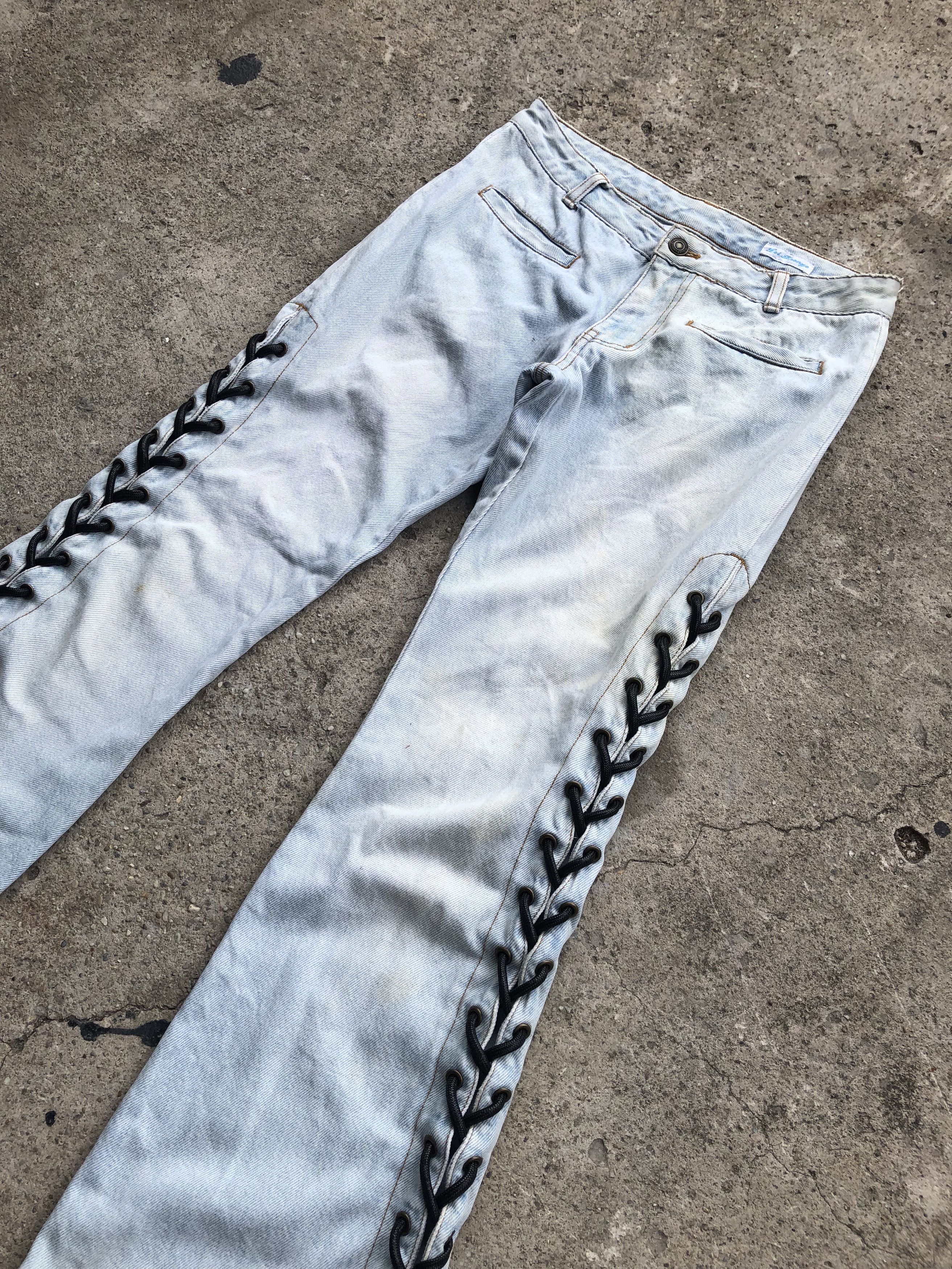 20471120 Japanese flare Lace up denim Size US 28 / EU 44 - 3 Thumbnail
