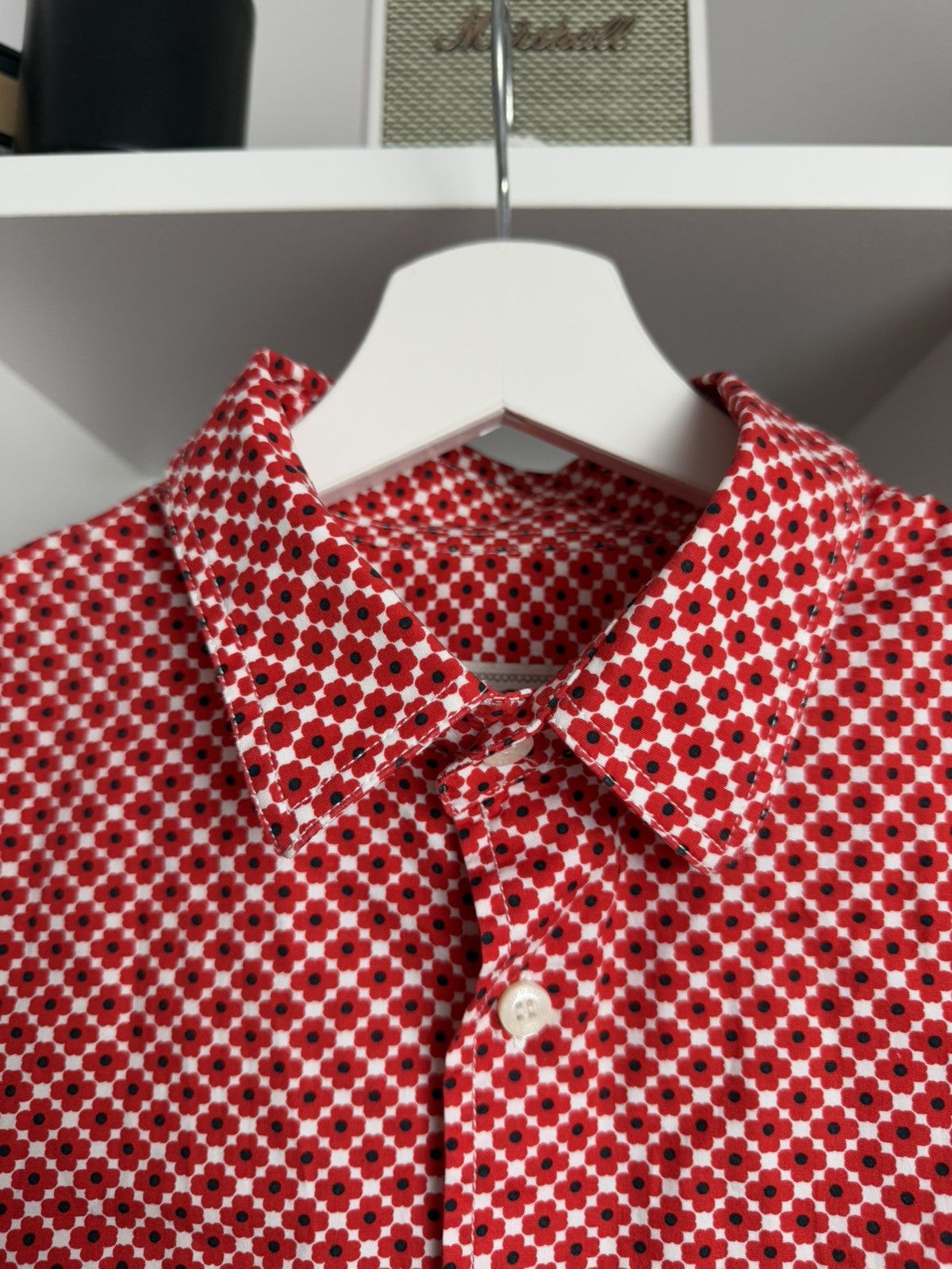 Burberry × Vintage Vintage y2k Thomas Burberry poppy all over print shirt L rare Size US L / EU 52-54 / 3 - 7 Thumbnail