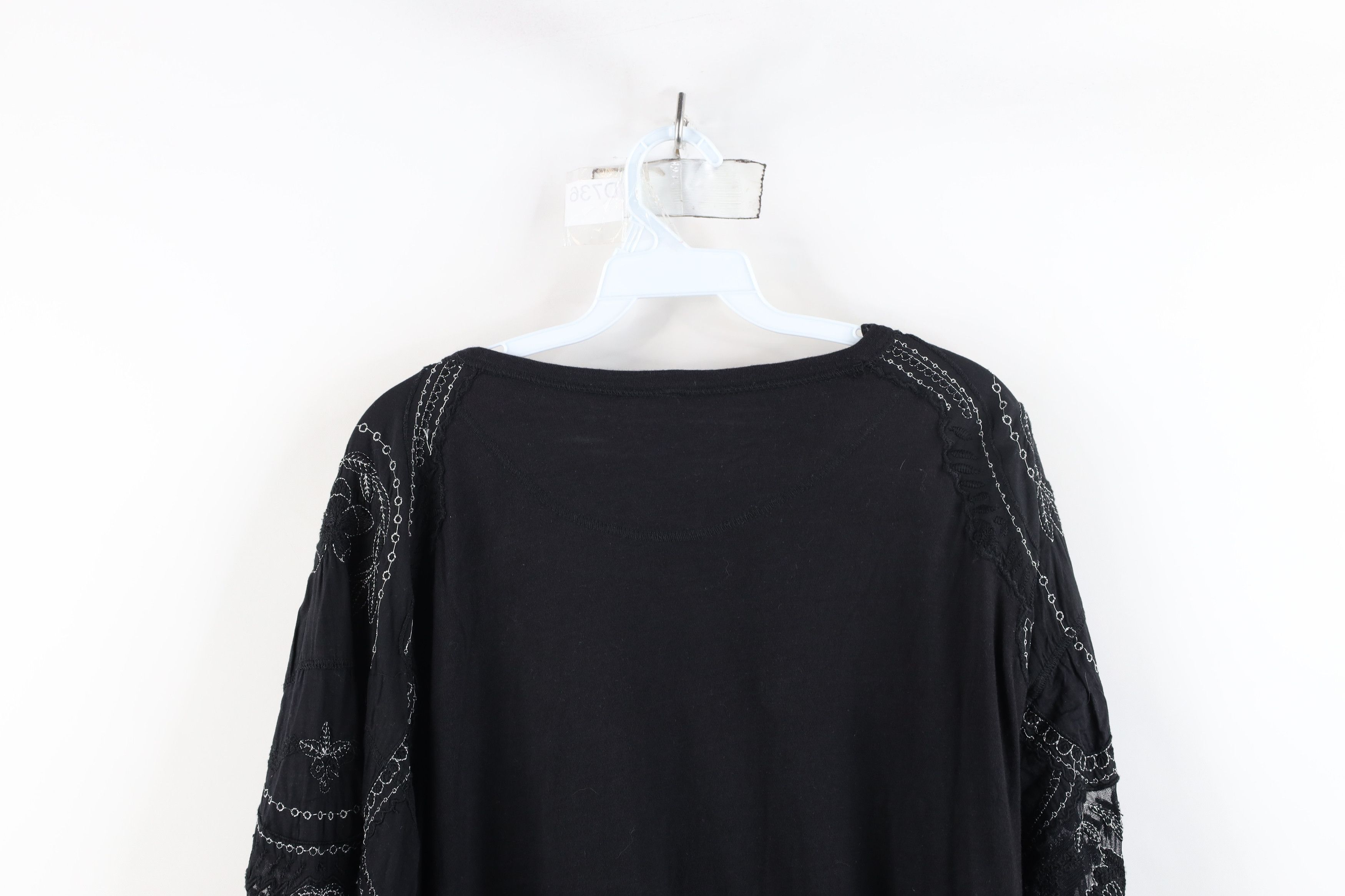 Free People × Vintage Free People Chic Ruffled Lace Flower Puff Sleeve Shirt Top Size S / US 4 / IT 40 - 12 Thumbnail