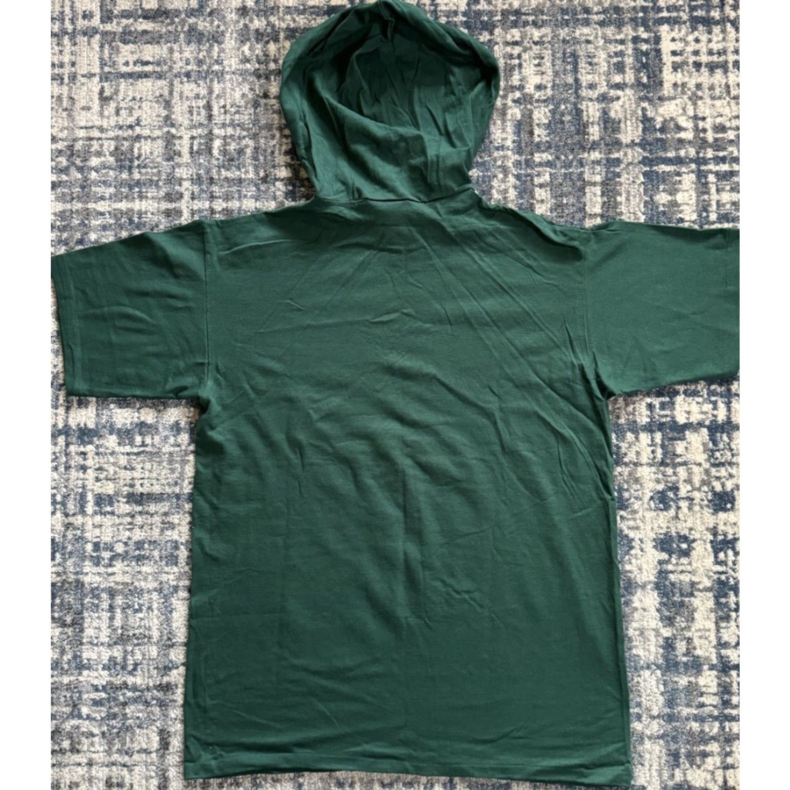 Vintage VINTAGE Cross Colours T-Shirt Hooded Shirt Men XL Green 90s Hip Hop Logo Graphic Print Short Sleeve Crew Neck Machine Washable Cotton United States Size US XL / EU 56 / 4 - 8 Thumbnail