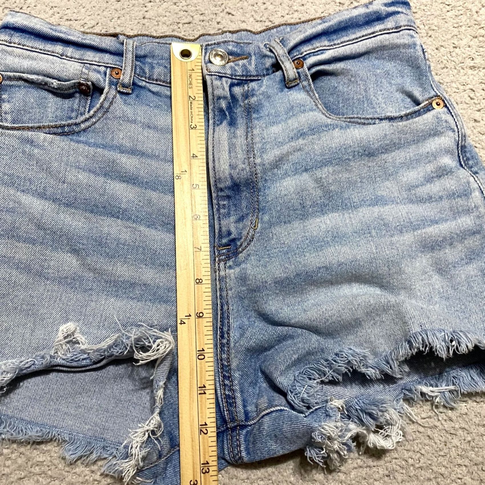 American Eagle Outfitters American Eagle Outfitters Womens Jeans Shorts Blue Denim Cut-Off 3 Inseam High Rise 90s Vintage Style Mens Womens Size 30" / US 8 / IT 44 - 7 Thumbnail