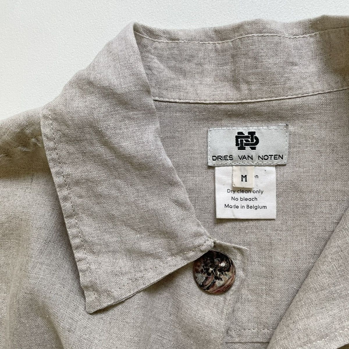 Dries Van Noten Early 2000s Beige Linen Over Shirt Size US M / EU 48-50 / 2 - 5 Thumbnail