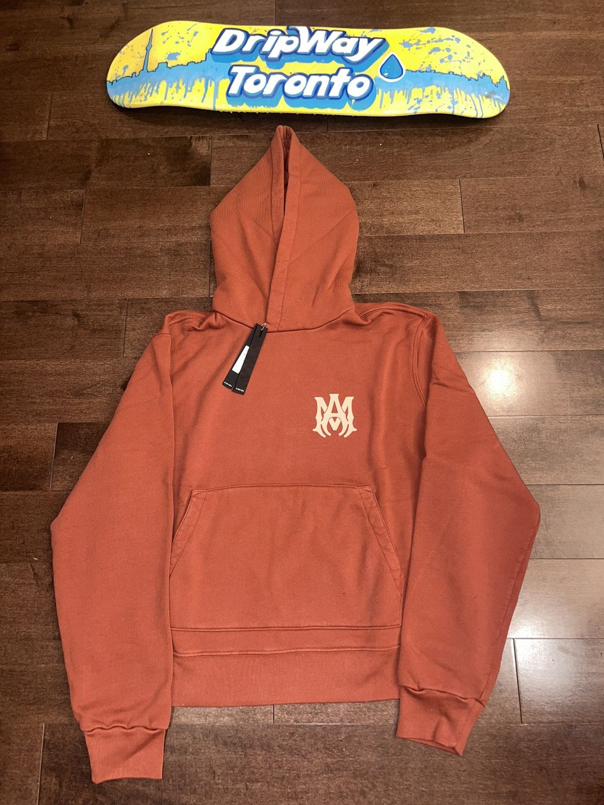 image of Amiri Ma Core Logo Hoodie in Clay, Men's (Size Small)