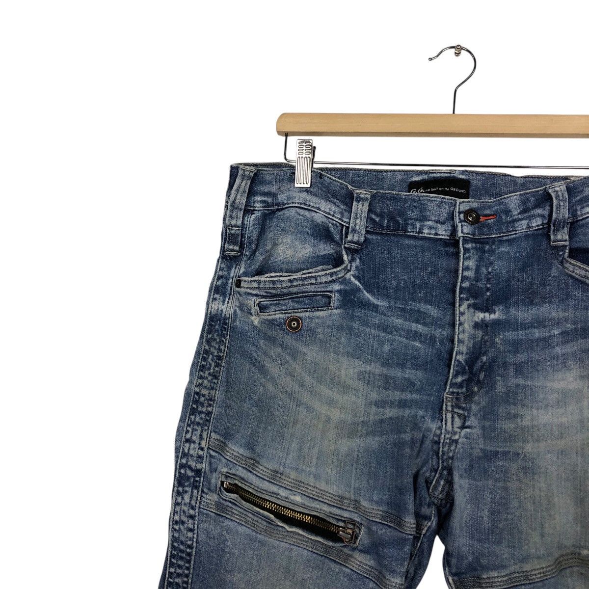 Japanese Brand G.G Archive Distressed Biker Jeans – Rare Japan Denim Size US 34 / EU 50 - 8 Thumbnail