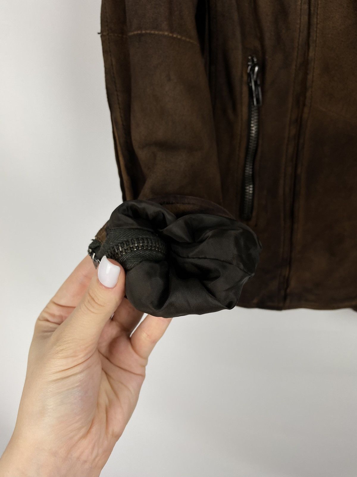 Designer × Muubaa Muubaa ladies goat suede avant-garde biker jacket Size M / US 6-8 / IT 42-44 - 10 Thumbnail