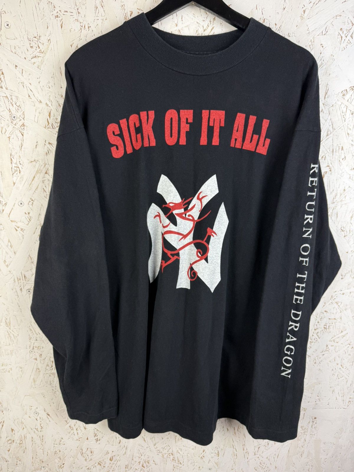 Band Tees 90s Sick Of It All NYHC The Pain Strikes 92 ERD Long Sleeve Size US XL / EU 56 / 4 - 1 Thumbnail