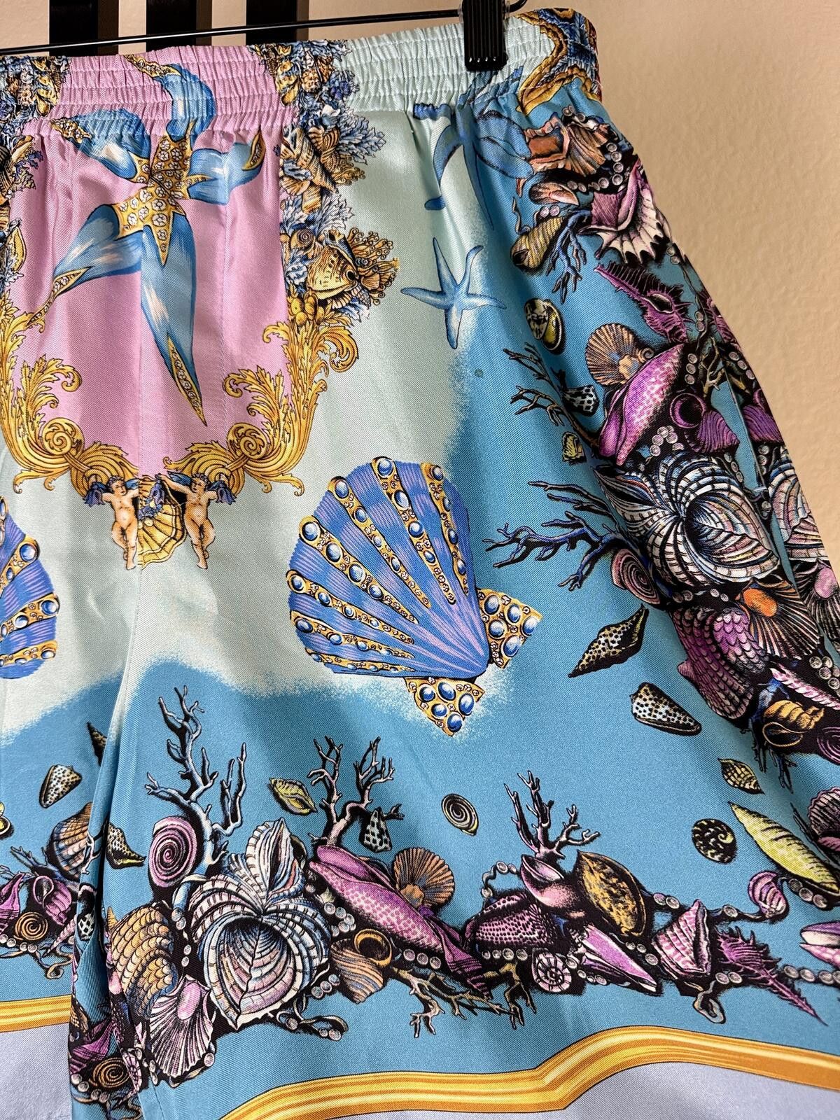 Versace Versace Tresor de la Mer Silk Shorts NWT Italy Mens IT 50 Size US 34 / EU 50 - 2 Thumbnail