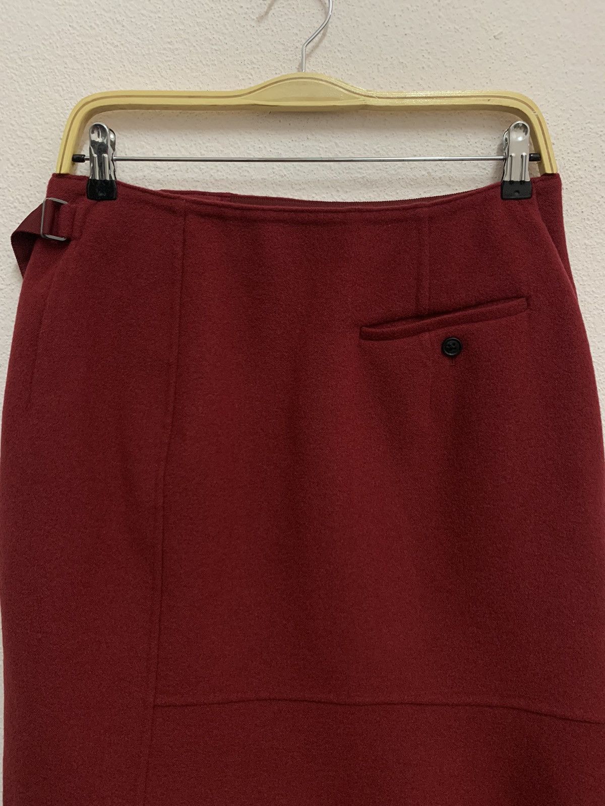Jil Sander × Uniqlo UNIQLO x JIL SANDER +J Midi Skirt Red New Wool Blend Size 30" / US 8 / IT 44 - 6 Thumbnail