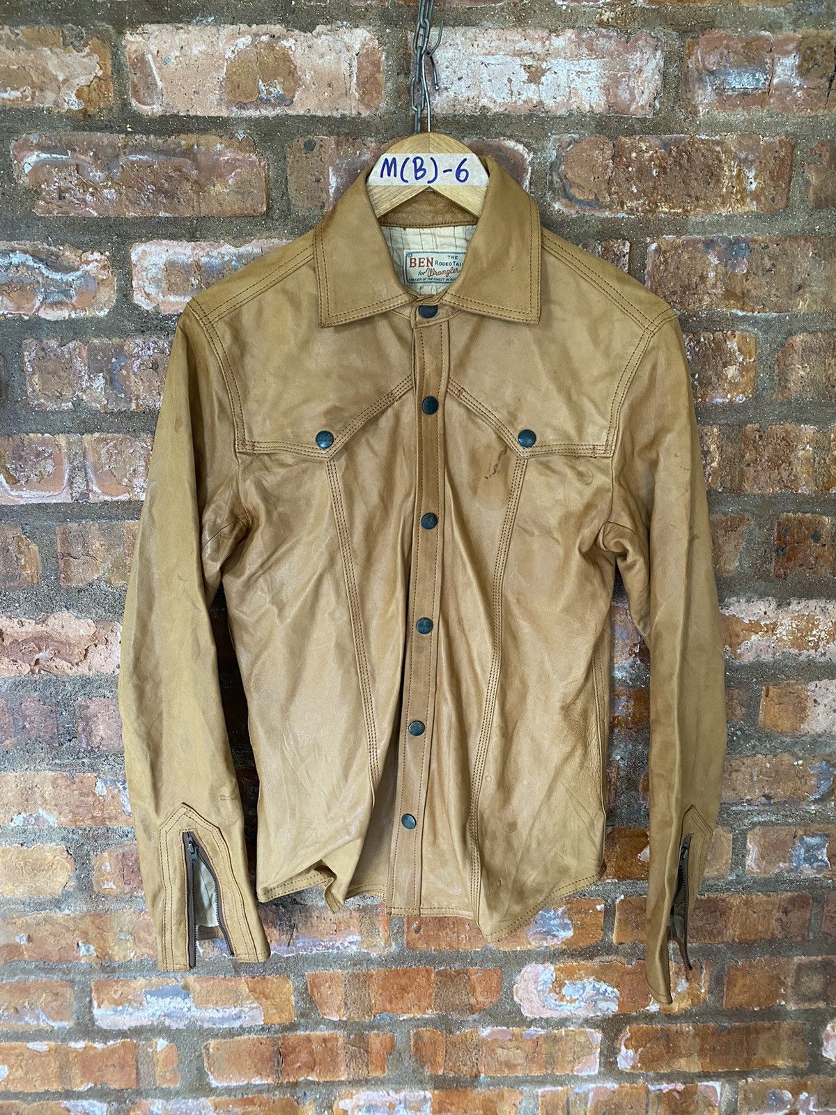 Isamu Katayama Backlash 2000s Wrangler X Men Bigi leather Sheepskin button up Size US M / EU 48-50 / 2 - 2 Thumbnail