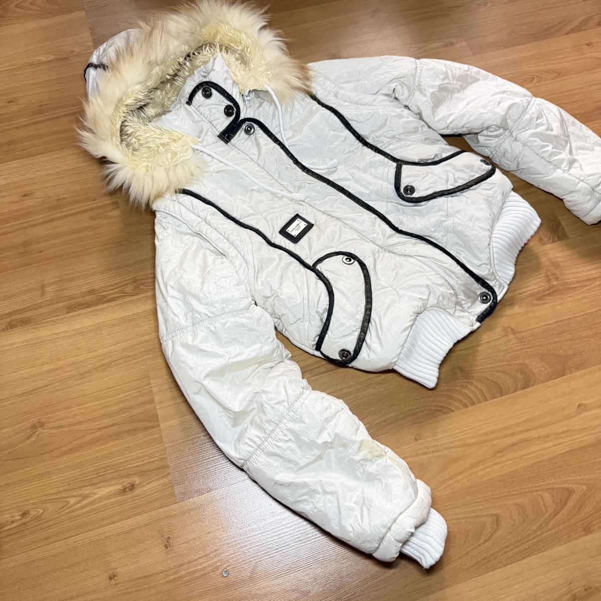 If Six Was Nine Fur Dolce & Gabbana Japanese Style Vest Bomber Jacket 90s Size M / US 6-8 / IT 42-44 - 3 Thumbnail