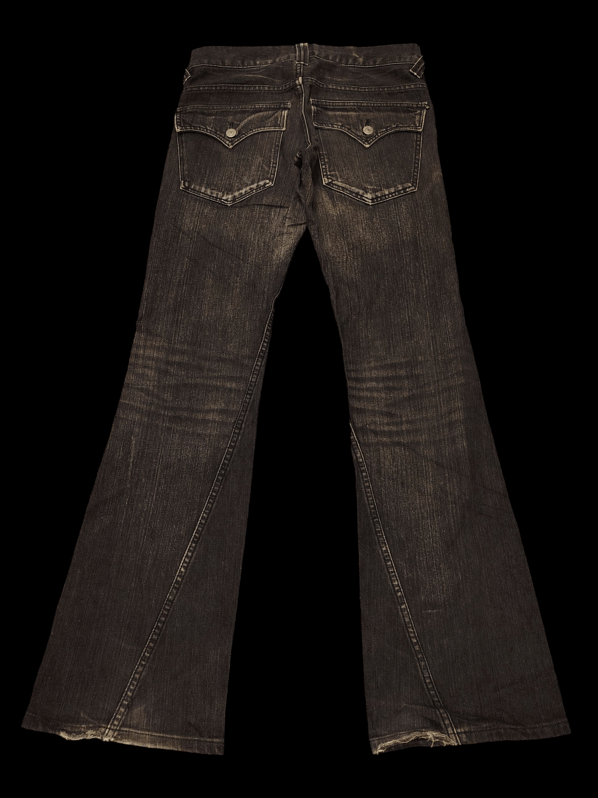 Who Decides War Japanese Modern Lovers Flared Jeans Distressed Denim Size US 30 / EU 46 - 17 Thumbnail