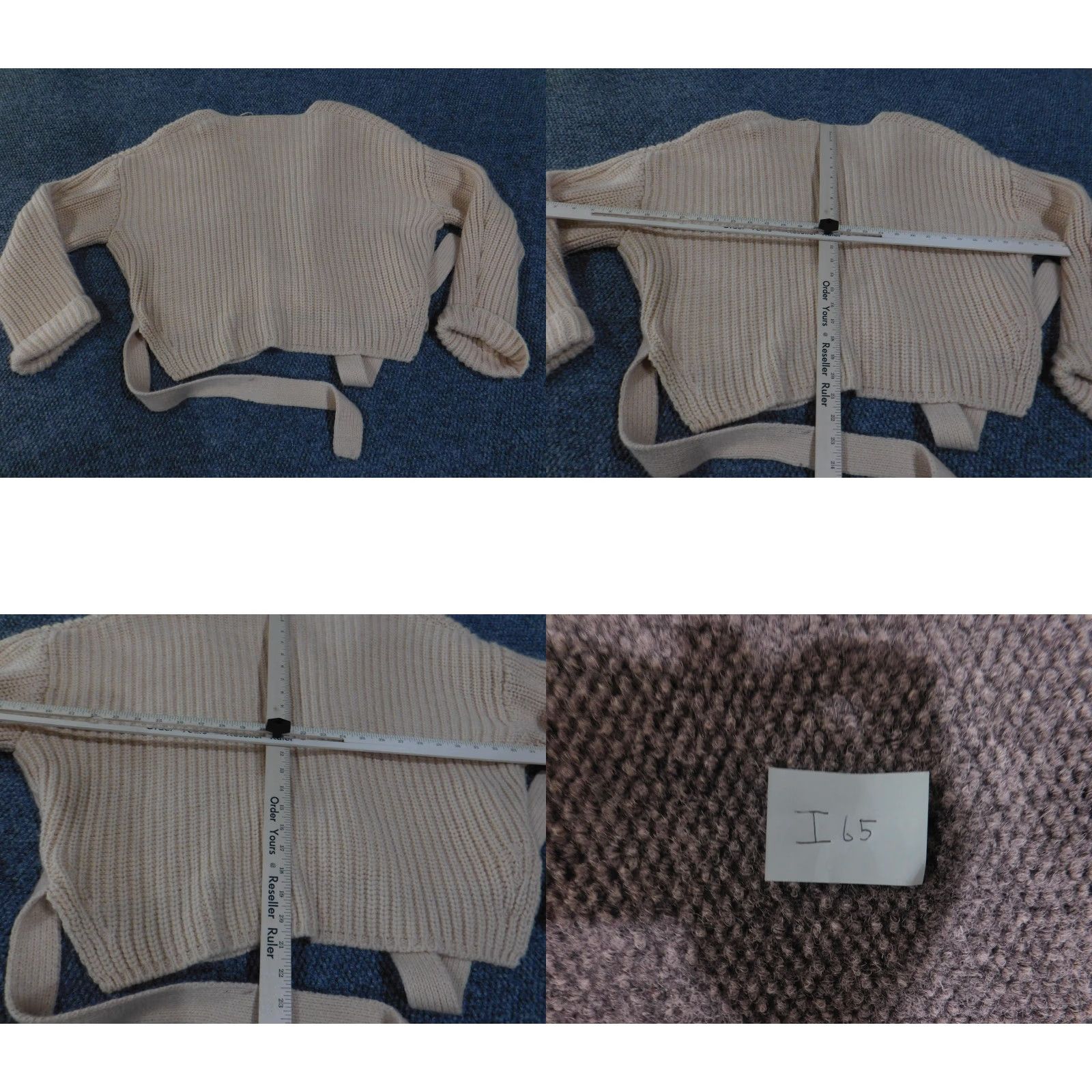 Zara Zara Cardigan Sweater Womens Large Beige Chunky Rib Knit Open Front Tie Waist L Womens Beige Cardigan Sweater Size L / US 10 / IT 46 - 9 Thumbnail
