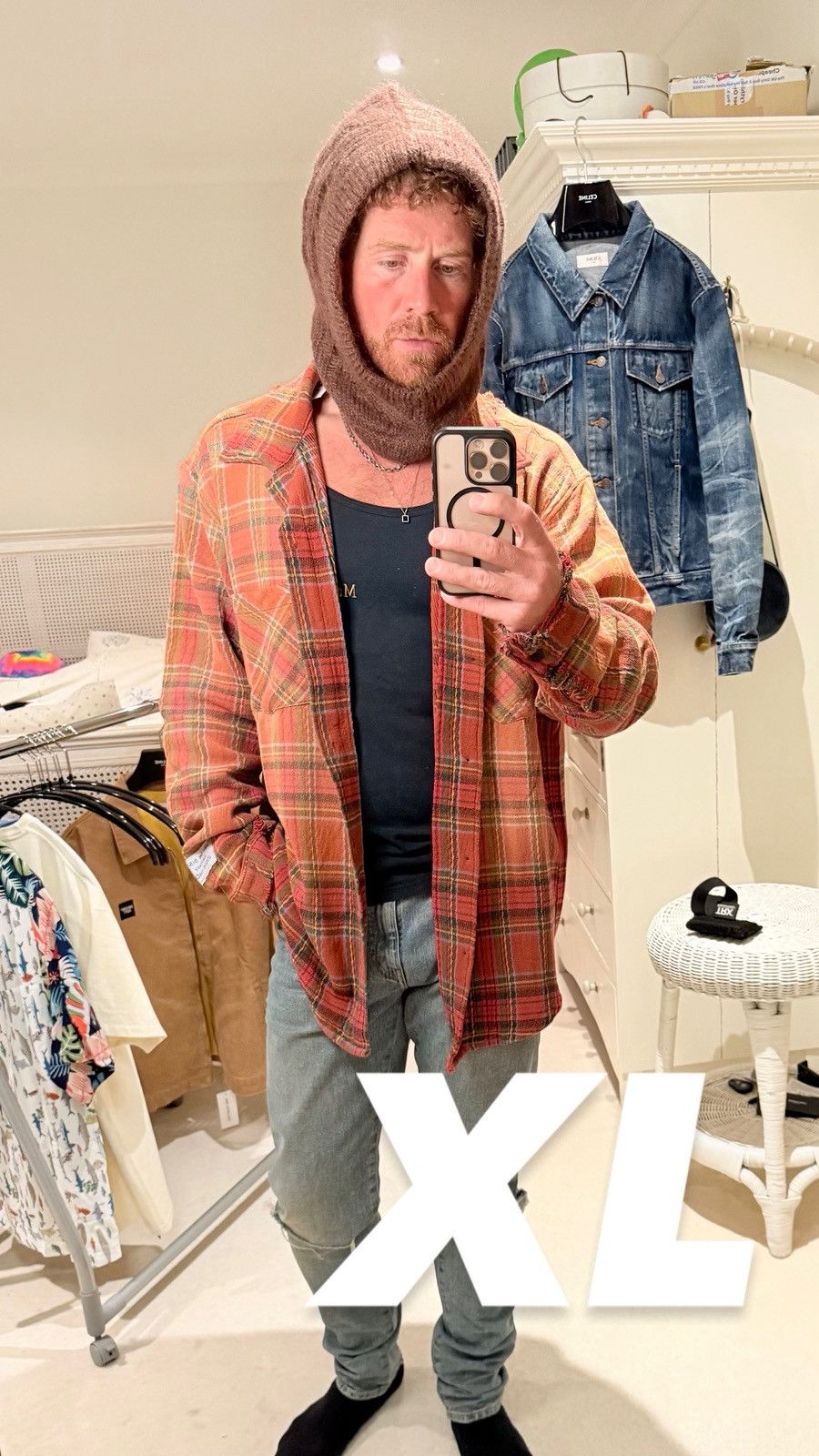 Gallery Dept. Gallery Dept Marley Distressed Checked Cotton-Flannel Shirt Size US XL / EU 56 / 4 - 1 Thumbnail