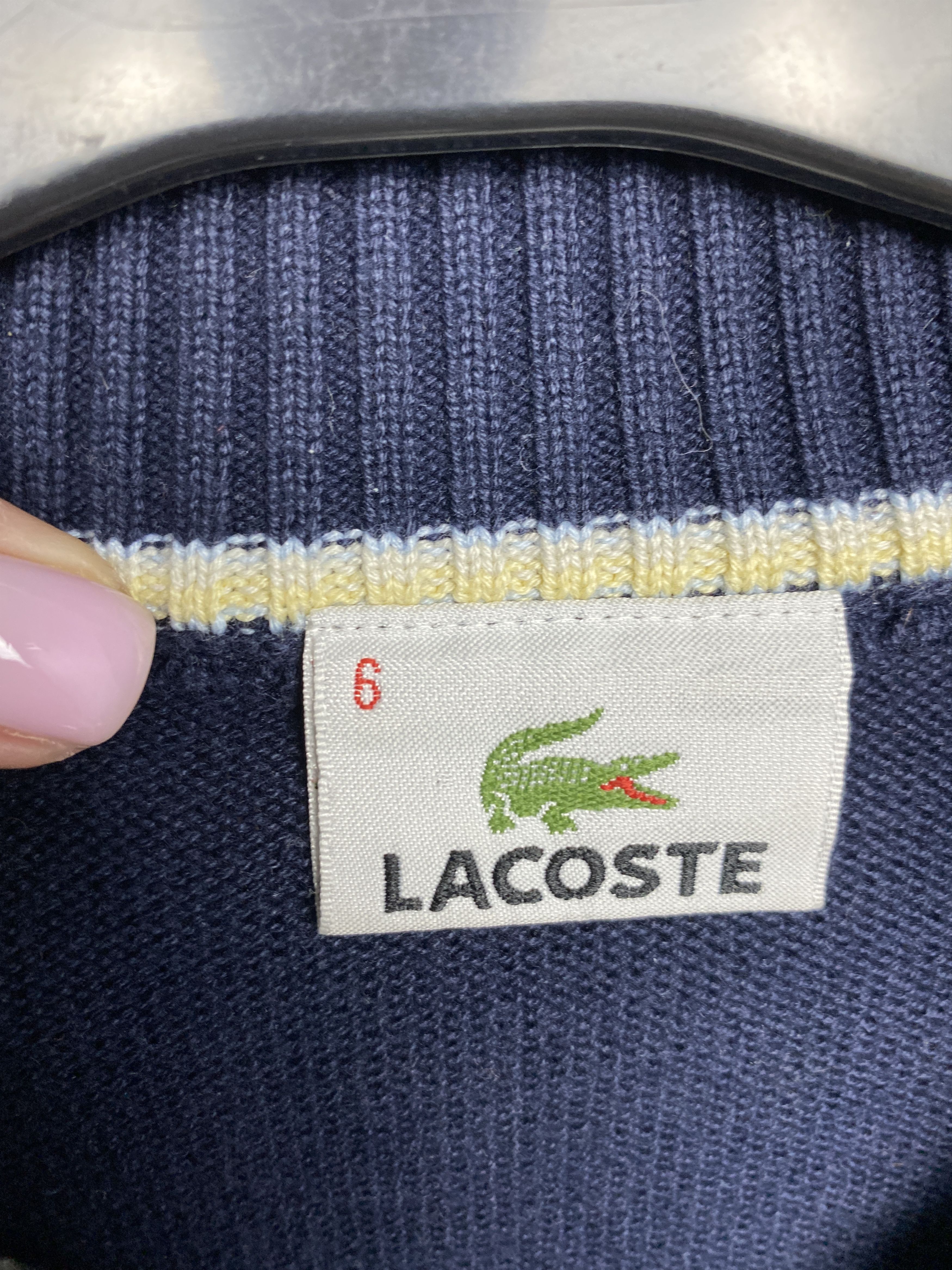 Lacoste Lacoste Vintage Mens 1\4 Zip Knit Sweater Size US L / EU 52-54 / 3 - 3 Thumbnail