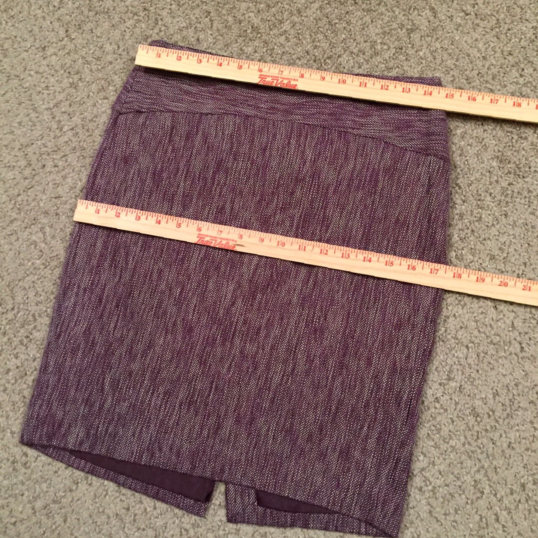 Vintage The Limited Skirt Pencil Skirt Purple Knee Length Lined Slit Size 2 Women Regular Cotton Blend Canvas Vintage No Size 26" / US 2 / IT 38 - 2 Thumbnail