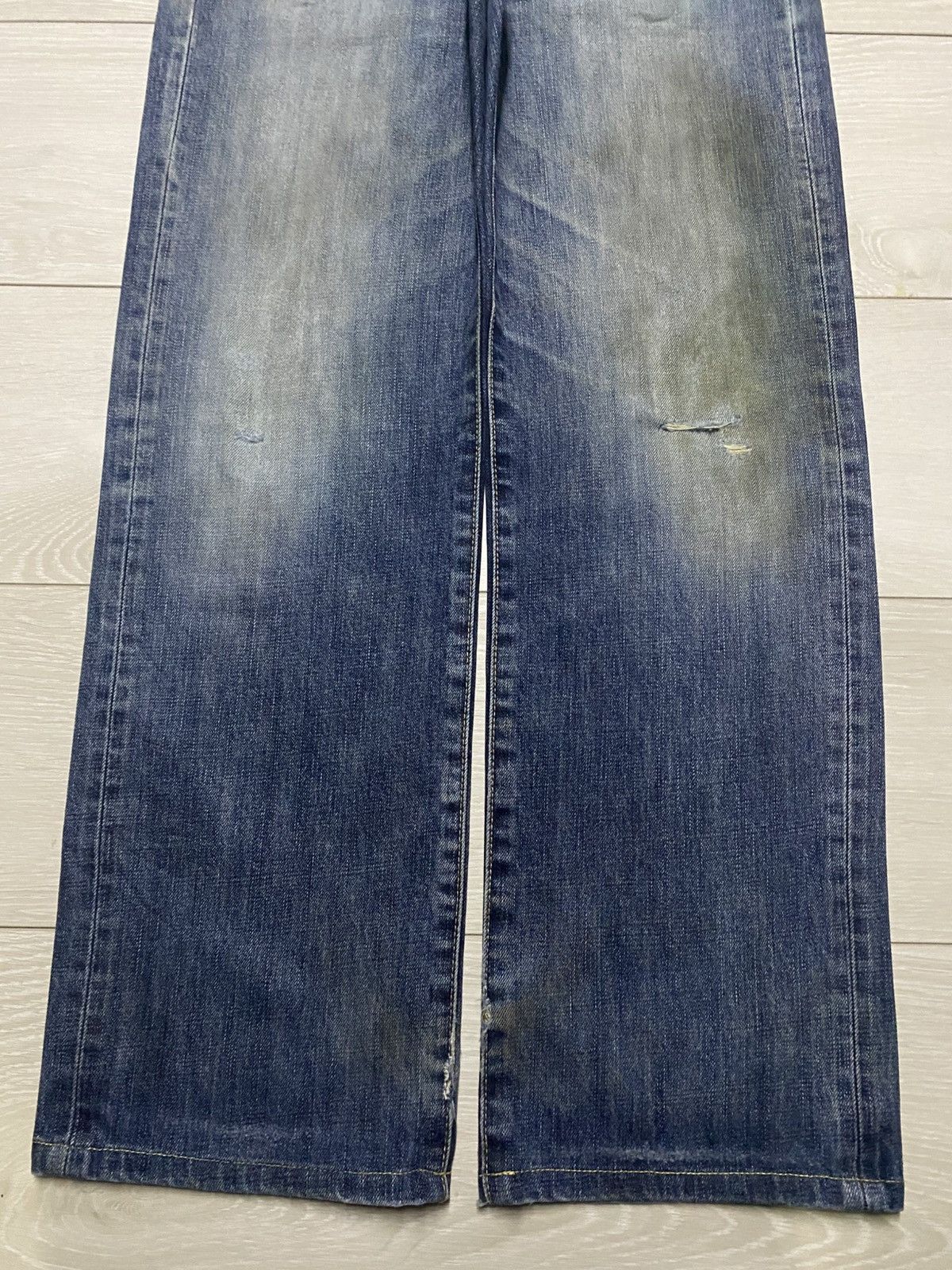 Japanese Brand Vintage Uniqlo S-003 Faded Wash Grunge Distressed Baggy Jean Size US 30 / EU 46 - 5 Thumbnail